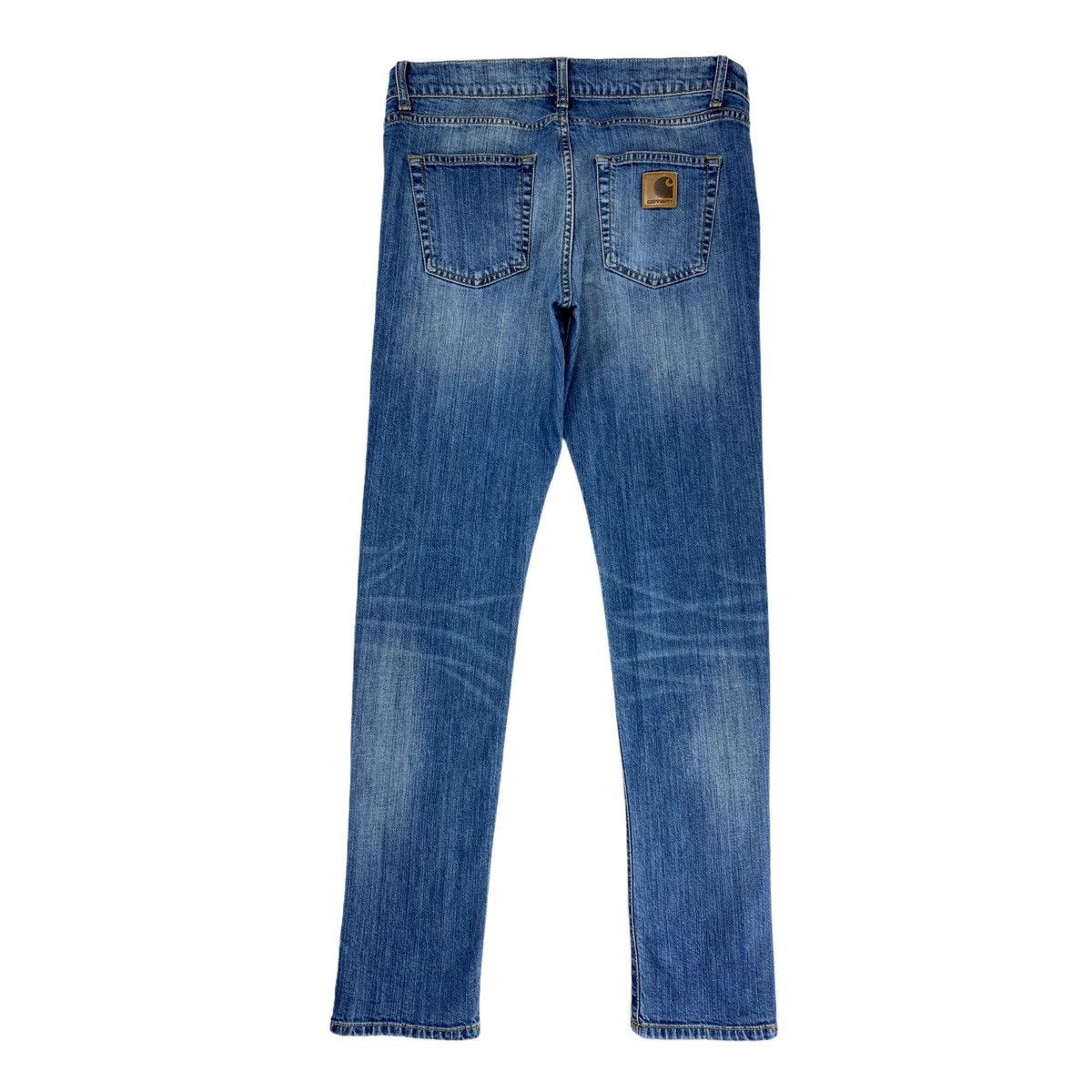 Carhartt 🔥LASTDROP🔥 Carhatt WIP Denim Jeans Leather Patch Slim Fit Size US 31 - 1 Thumbnail