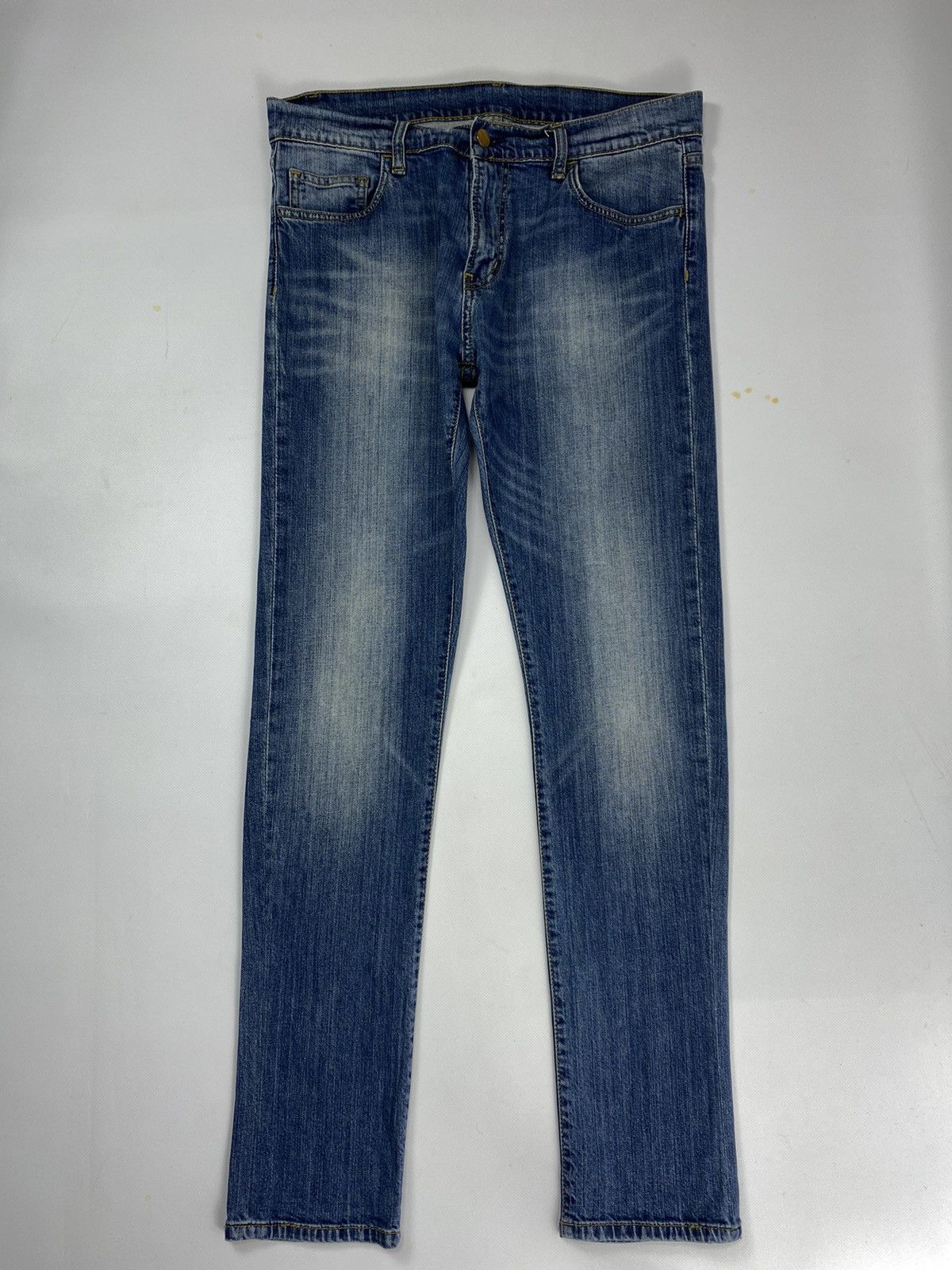 Carhartt 🔥LASTDROP🔥 Carhatt WIP Denim Jeans Leather Patch Slim Fit Size US 31 - 9 Thumbnail