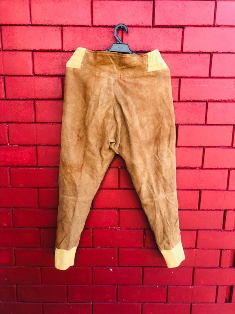 Japanese Brand × Vintage Vintage Leather Japanese Pant Travis Scott Fashion Style Size US 33 - 2 Thumbnail