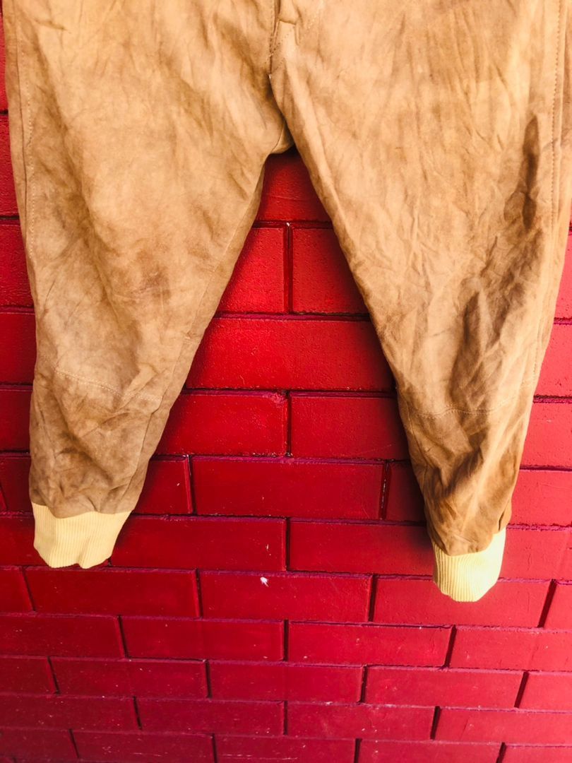 Japanese Brand × Vintage Vintage Leather Japanese Pant Travis Scott Fashion Style Size US 33 - 6 Thumbnail