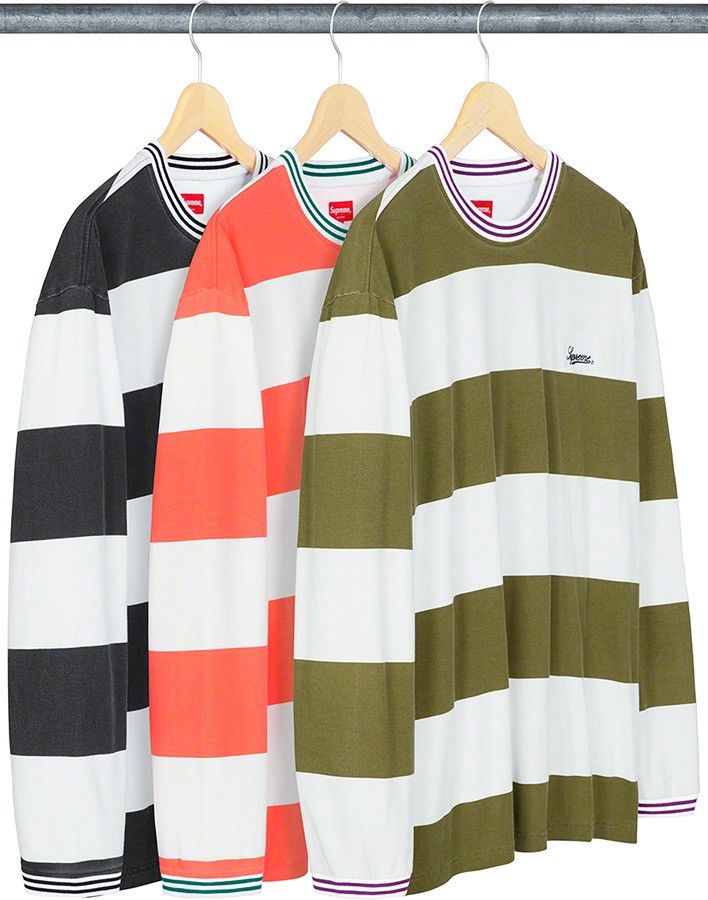 Supreme FW19 Supreme Printed Stripe L/S Top Size US L / EU 52-54 / 3 - 7 Thumbnail