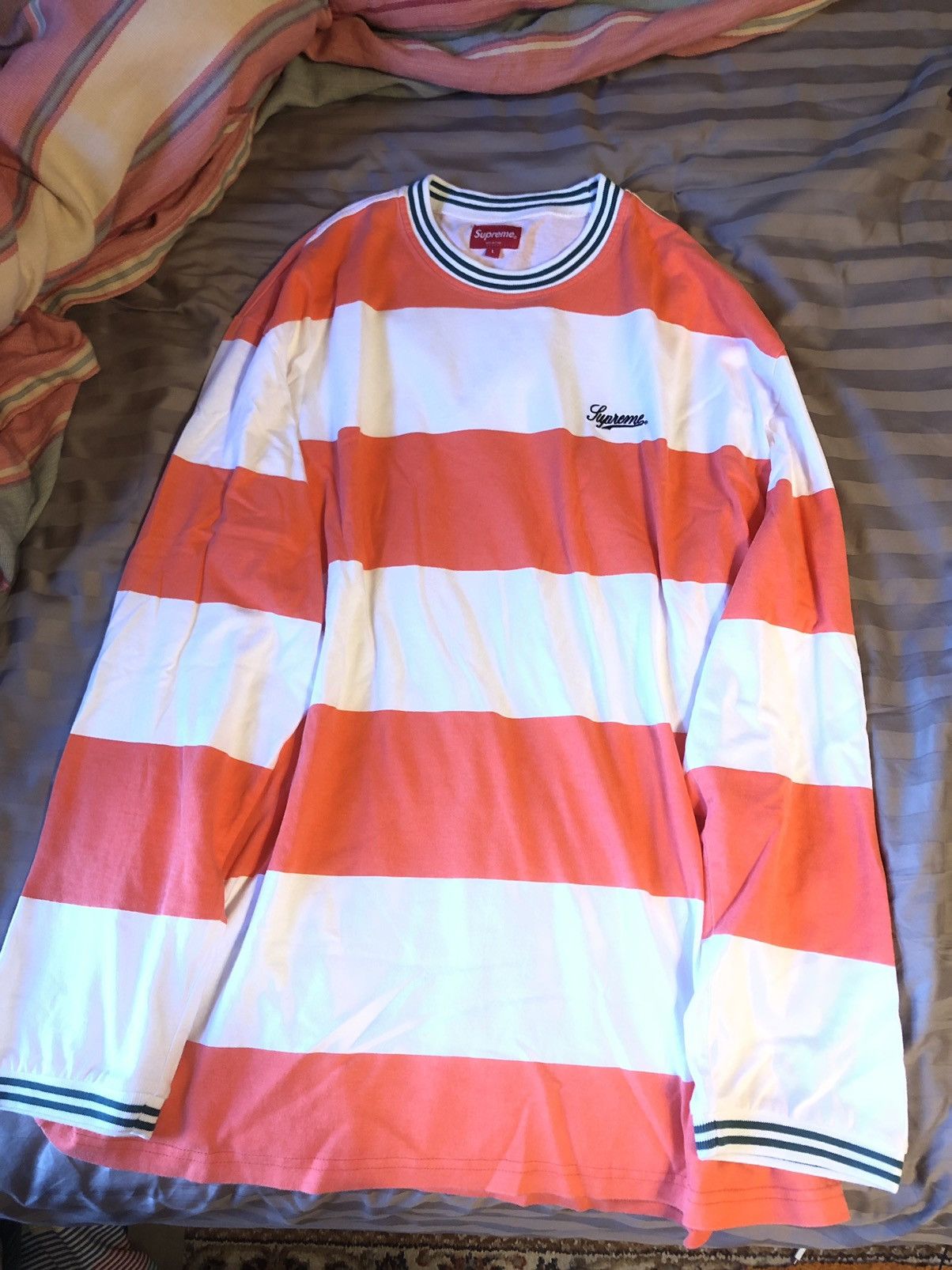 Supreme Printed Stripe L S Top | Grailed