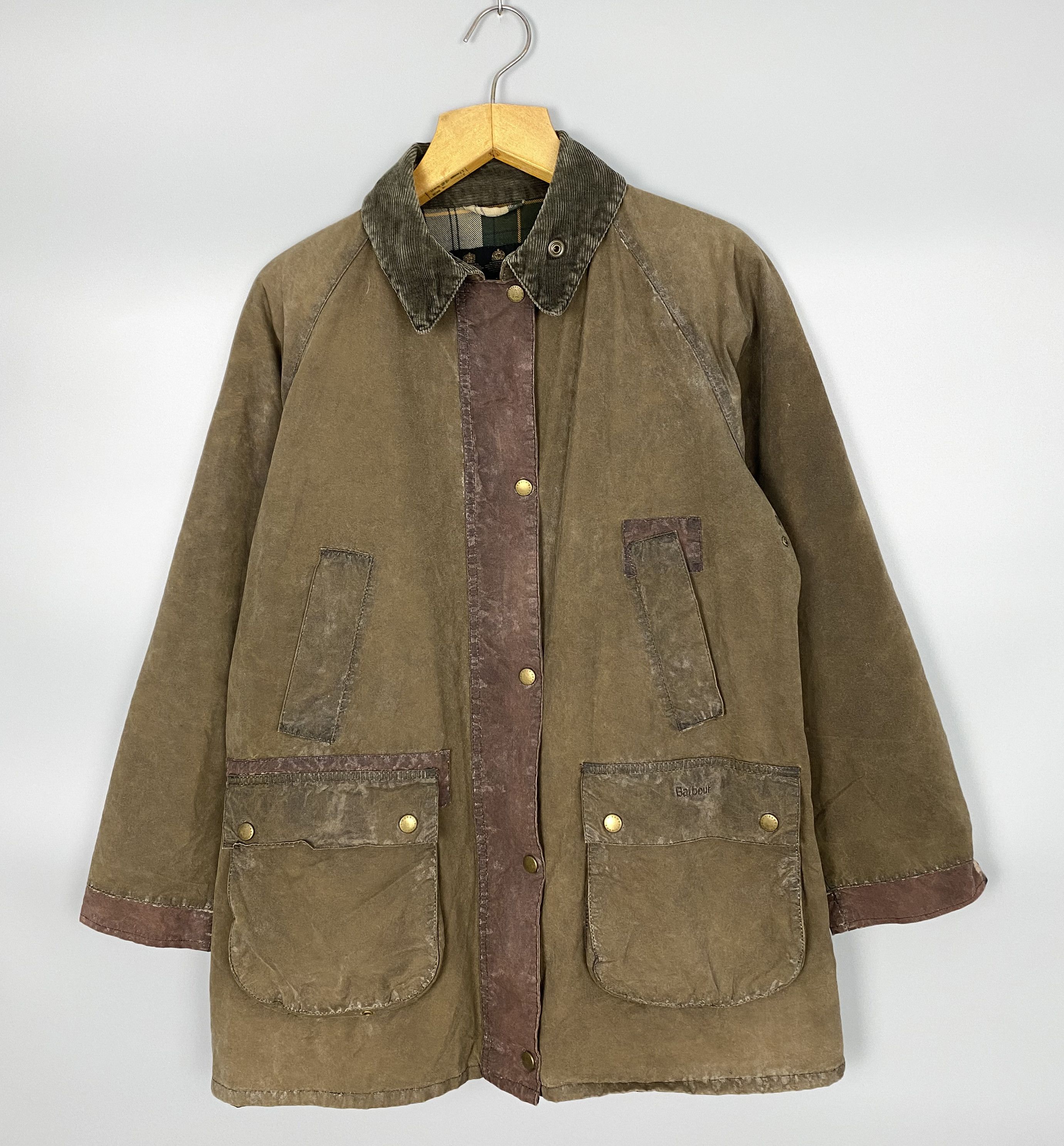 Barbour Barbour WAXED Repaired Bedale Jacket Size L / US 10 / IT 46 - 1 Thumbnail