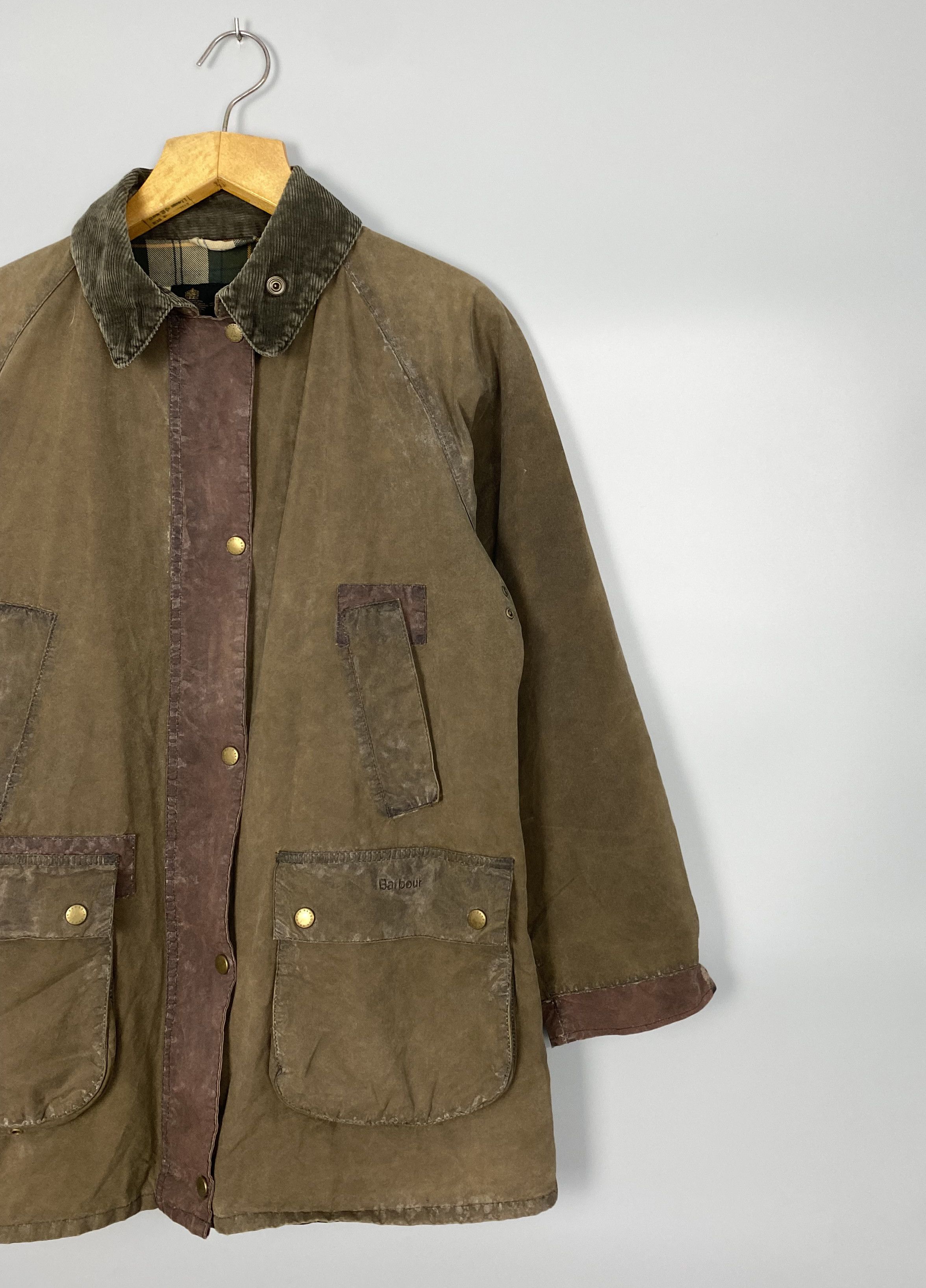Barbour Barbour WAXED Repaired Bedale Jacket Size L / US 10 / IT 46 - 3 Thumbnail