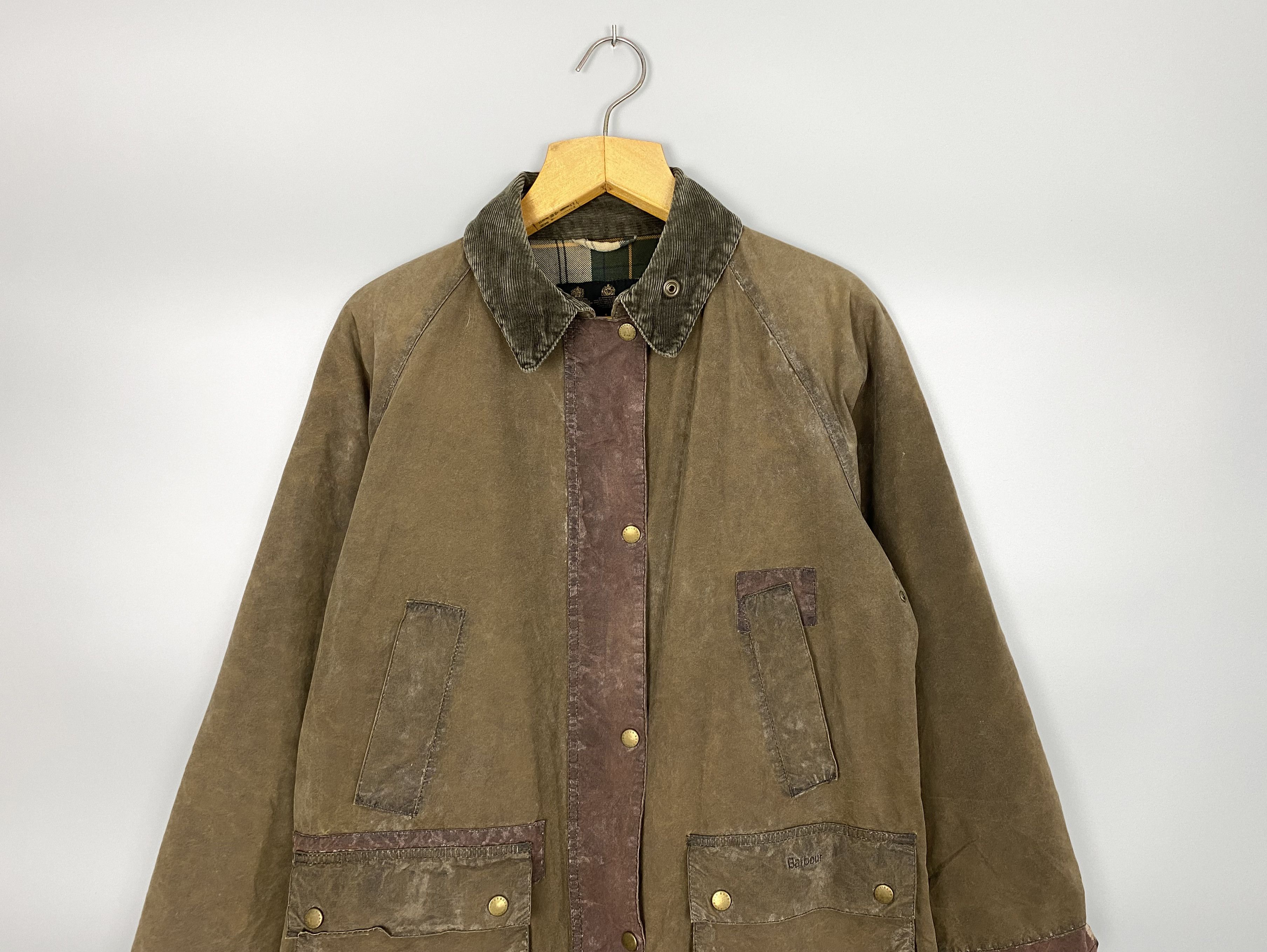 Barbour Barbour WAXED Repaired Bedale Jacket Size L / US 10 / IT 46 - 4 Thumbnail