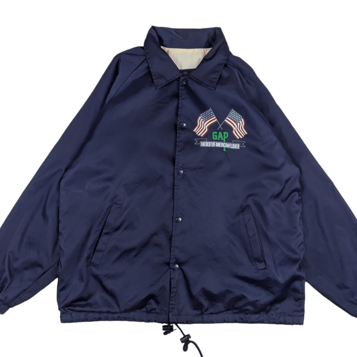Gap Vintage 90's GAP Big USA Flag Button Up Windbreaker Jacket Size US L / EU 52-54 / 3 - 3 Thumbnail