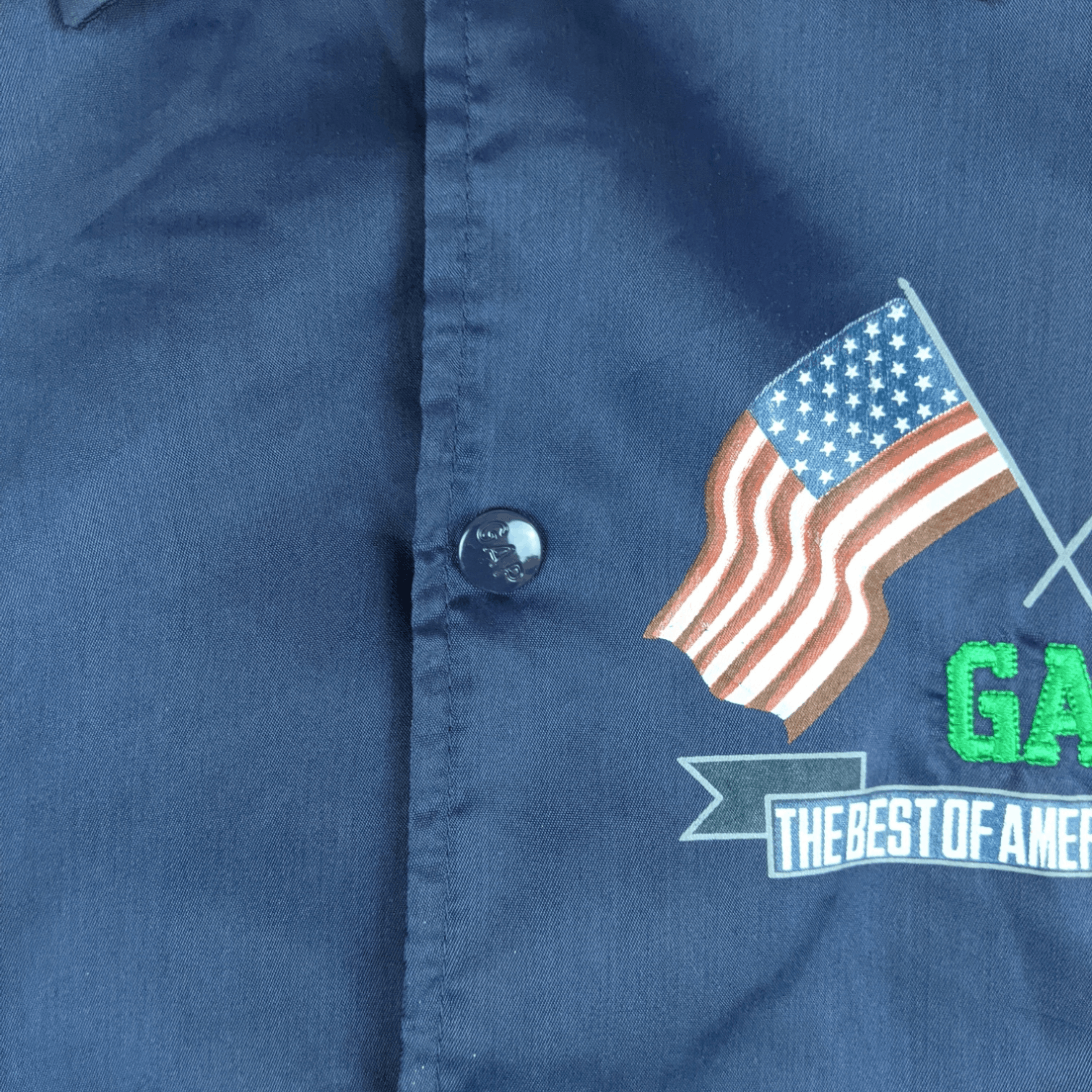 Gap Vintage 90's GAP Big USA Flag Button Up Windbreaker Jacket Size US L / EU 52-54 / 3 - 5 Thumbnail