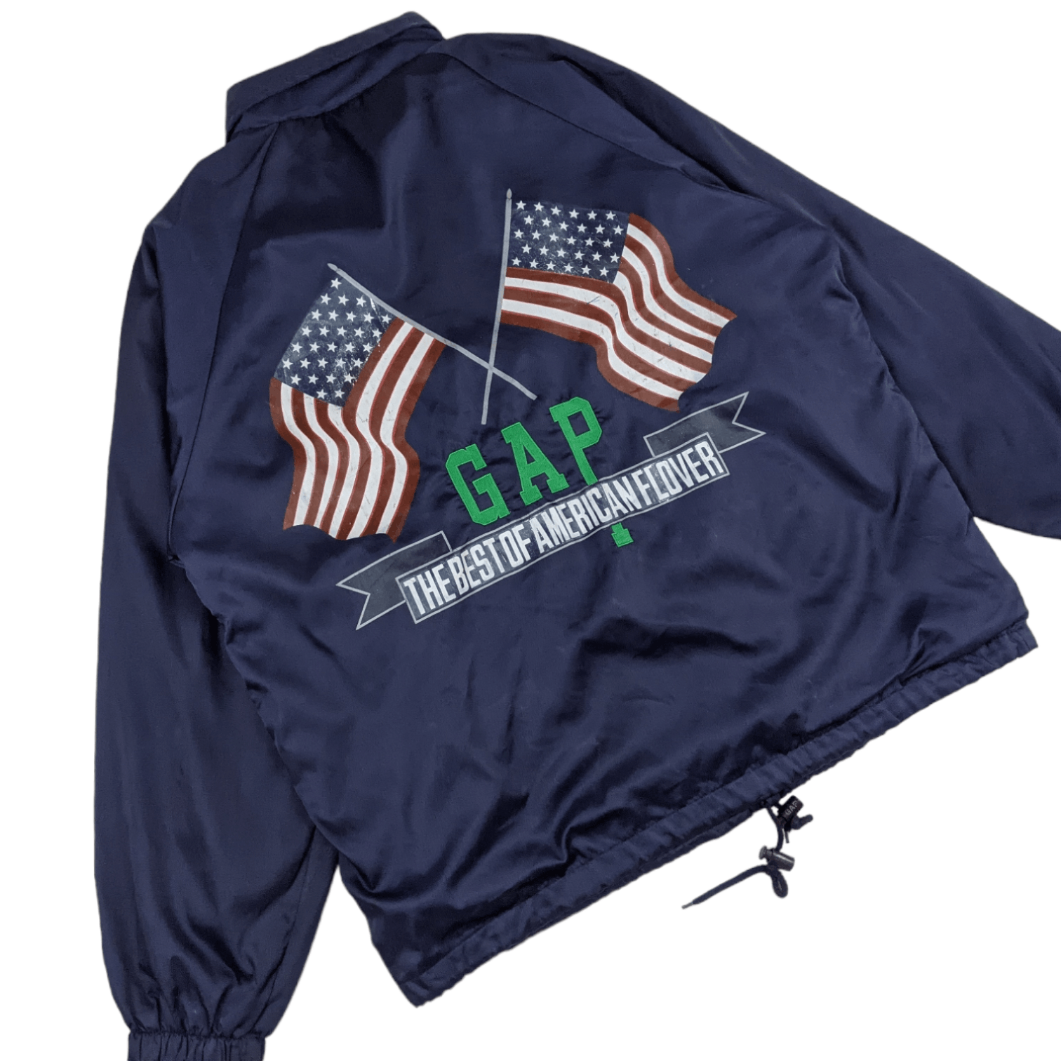 Gap Vintage 90's GAP Big USA Flag Button Up Windbreaker Jacket Size US L / EU 52-54 / 3 - 8 Thumbnail