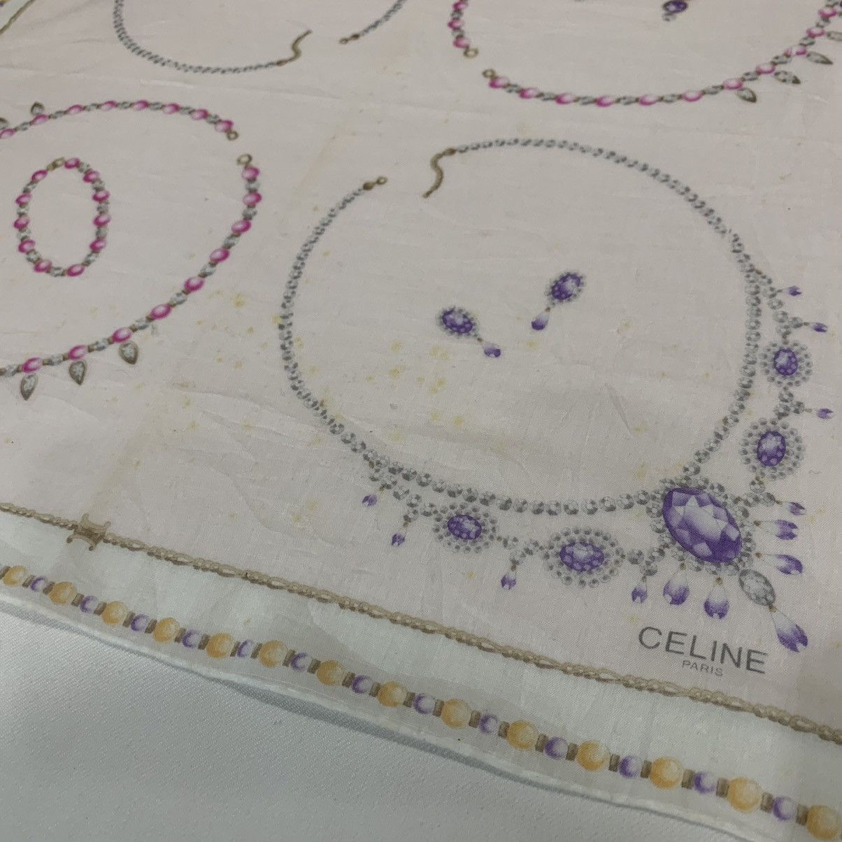Celine Celine Scarf Necklace Bandana Handkerchief Neckerchief Size ONE SIZE - 3 Thumbnail