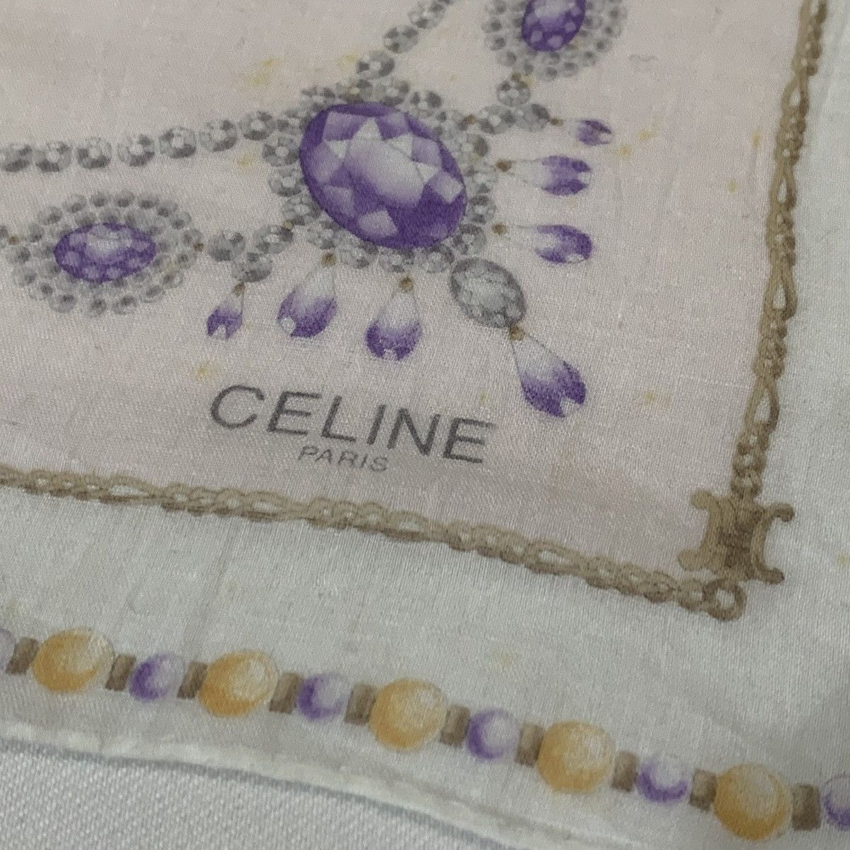 Celine Celine Scarf Necklace Bandana Handkerchief Neckerchief Size ONE SIZE - 2 Thumbnail