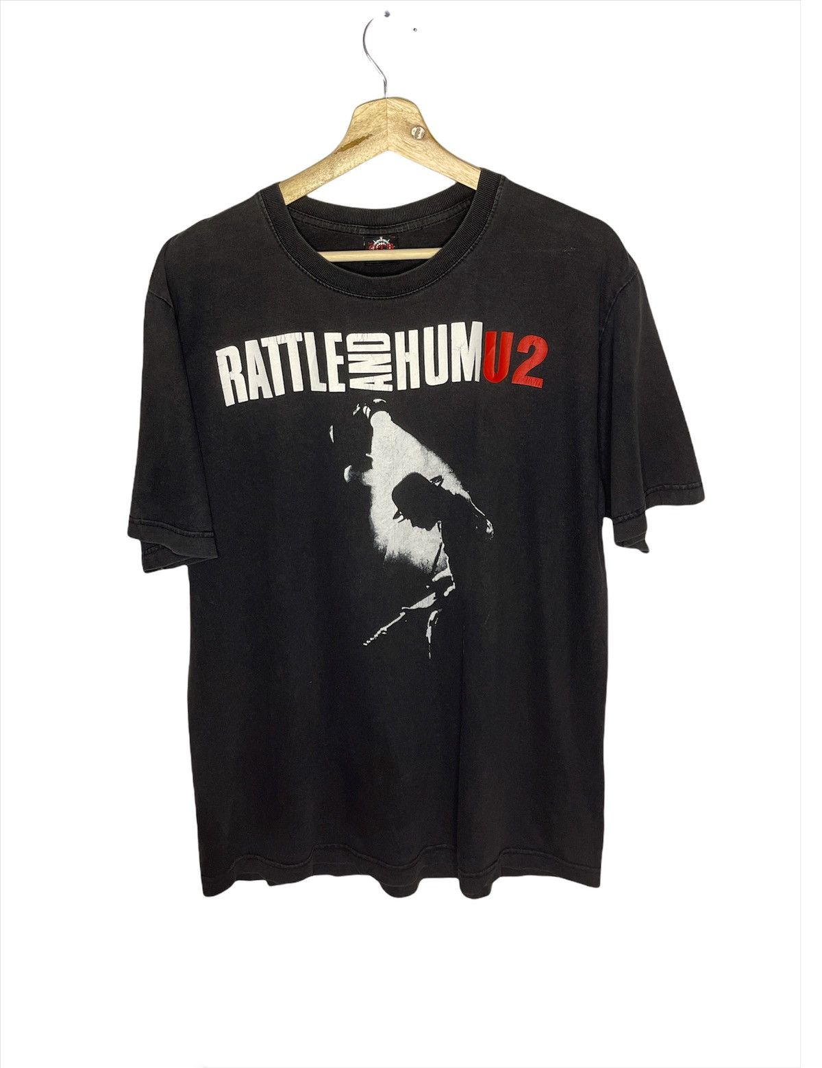 image of Band Tees x Vintage U2 Rattle And Hum Promo Tee in Black, Men's (Size Large)