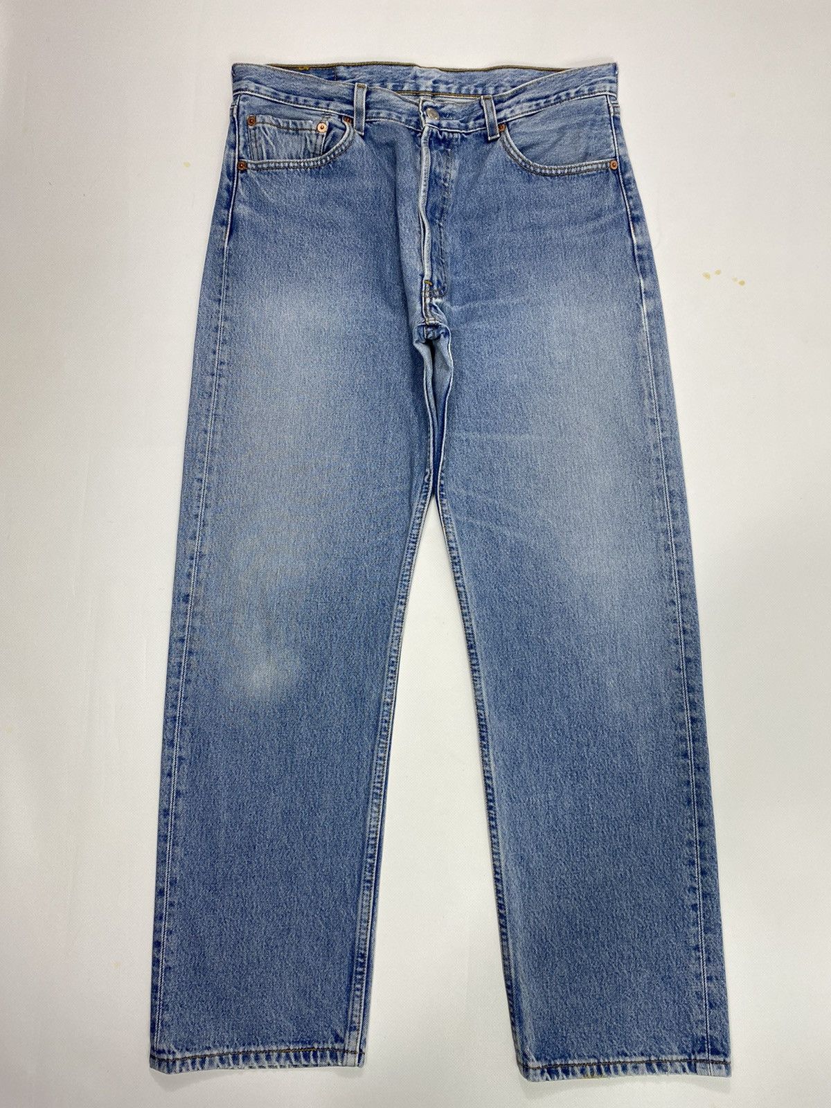 Levi's 🔥LASTDROP🔥 Stonewashed Light Blue Denim Jeans 501 Size US 31 - 14 Thumbnail