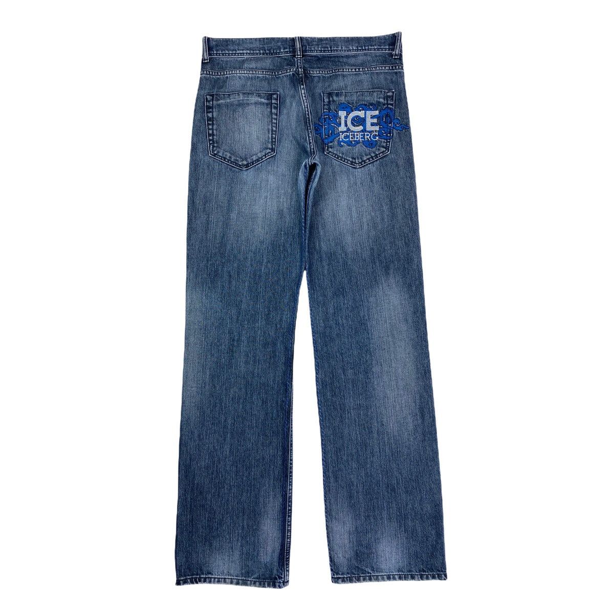 Iceberg Jeans in denim blu scuro con logo PTICE6301BJ