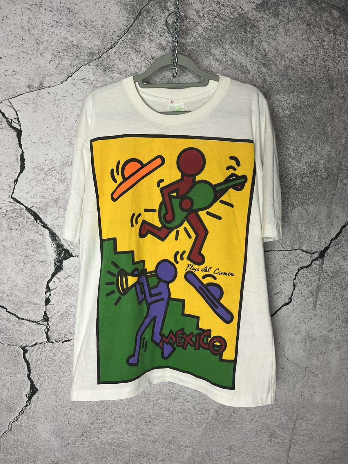 Vintage Keith Harring playa del carmen mexico tshirt