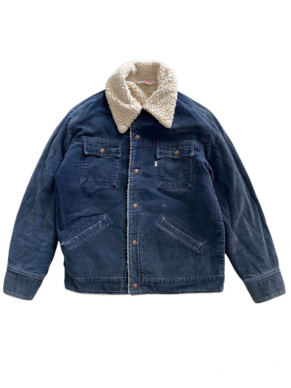 Levi's Vtg 70s Levi’s Trucker Denim Jacket Sherpa Lining Size US M / EU 48-50 / 2 - 2 Thumbnail