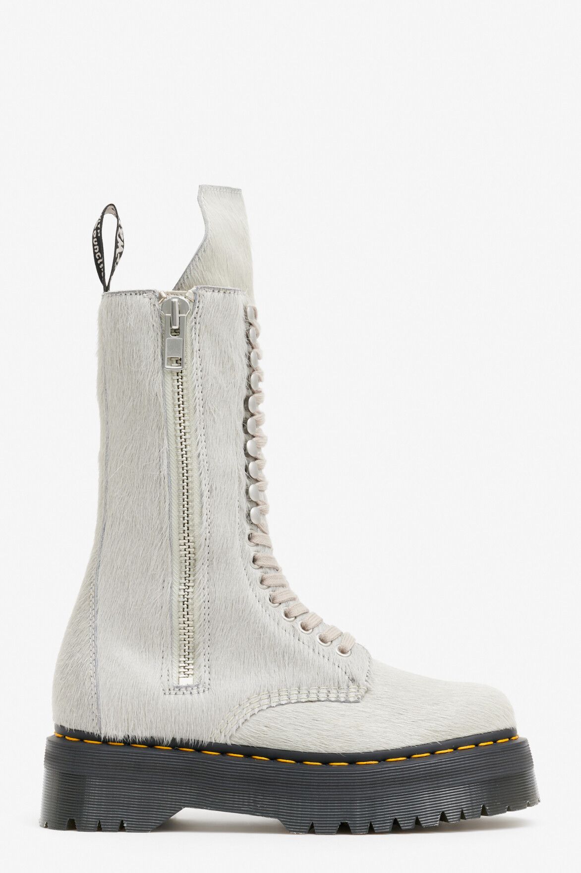 Dr. Martens × Rick Owens RICK OWENS Off-White Dr. Martens Edition Pony Hair Boots Size US 8 / EU 41 - 2 Thumbnail