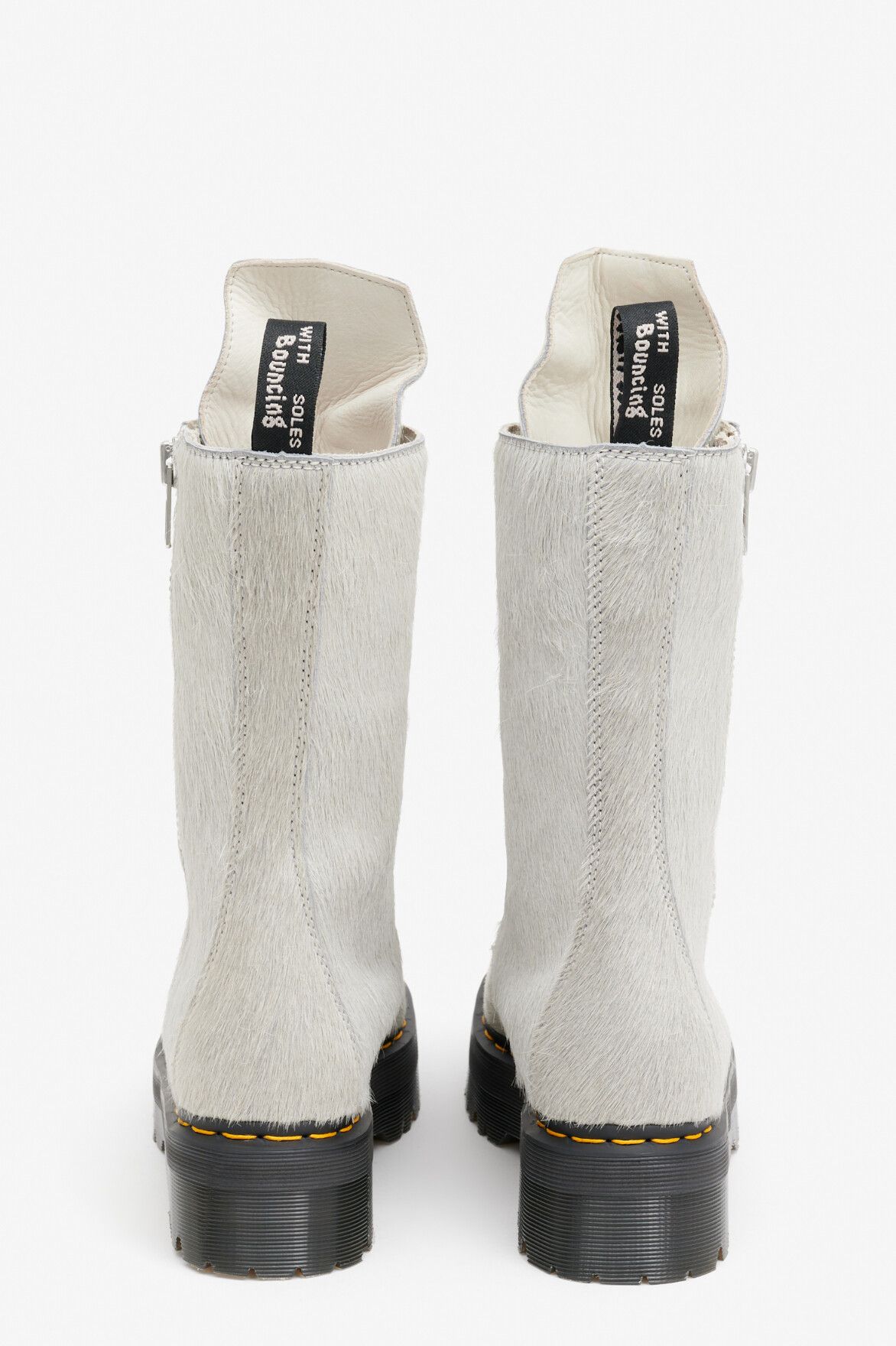 Dr. Martens × Rick Owens RICK OWENS Off-White Dr. Martens Edition Pony Hair Boots Size US 8 / EU 41 - 6 Thumbnail