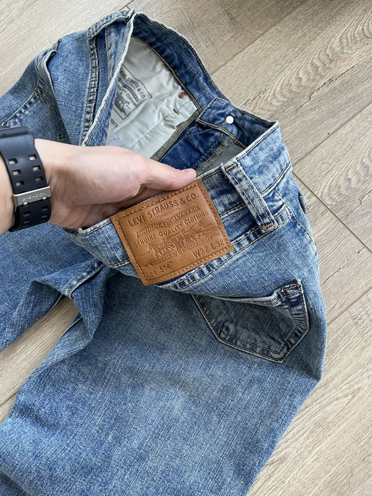 Levi's × Vintage Vintage Levi’s 514 Blue Stonewashed Denim Jeans Size 32 Size US 32 / EU 48 - 15 Thumbnail