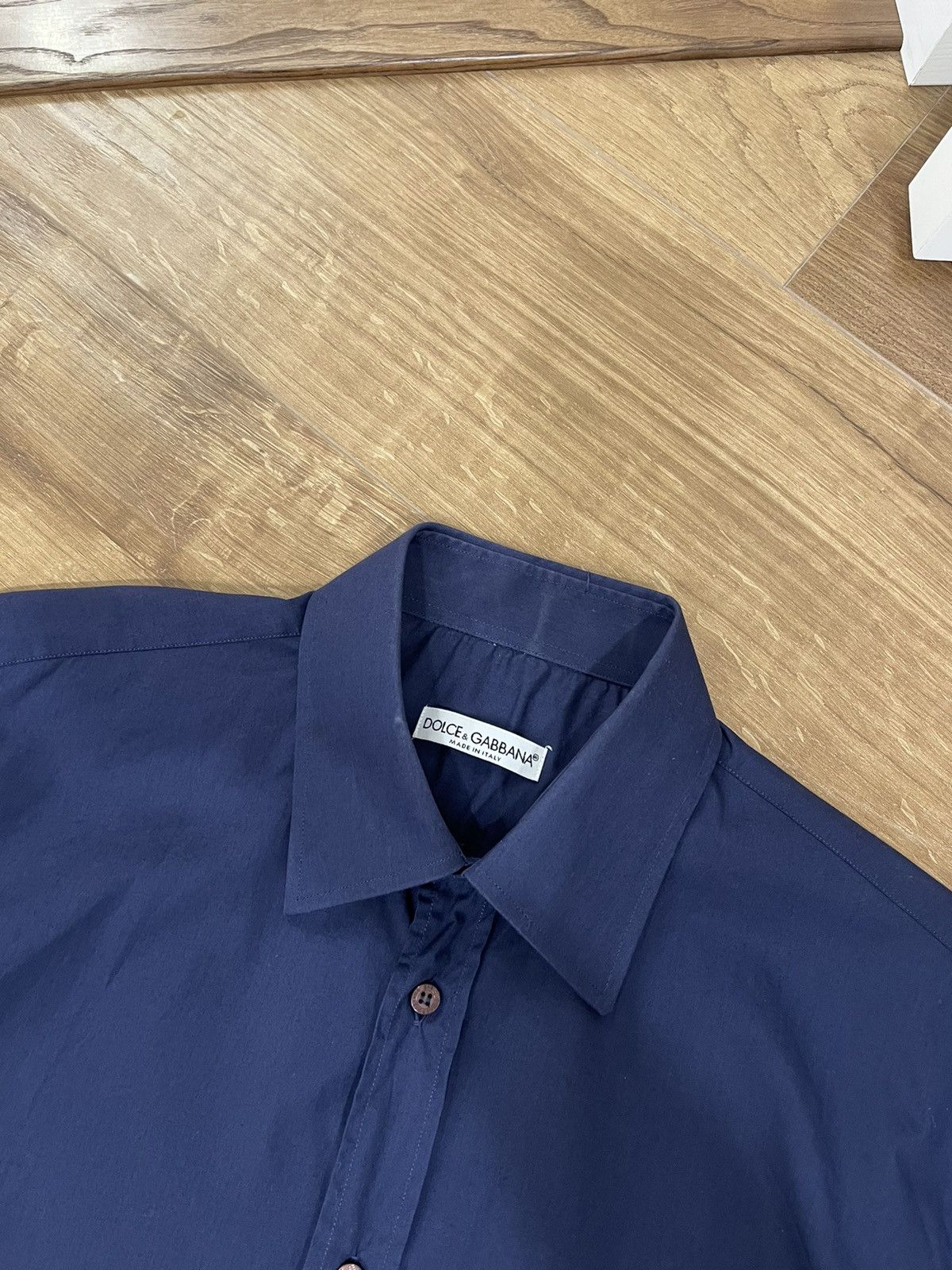 Dolce & Gabbana × Vintage Vintage Dolce&Gabbana Blue Button Ups Shirt Size L Size US L / EU 52-54 / 3 - 7 Thumbnail