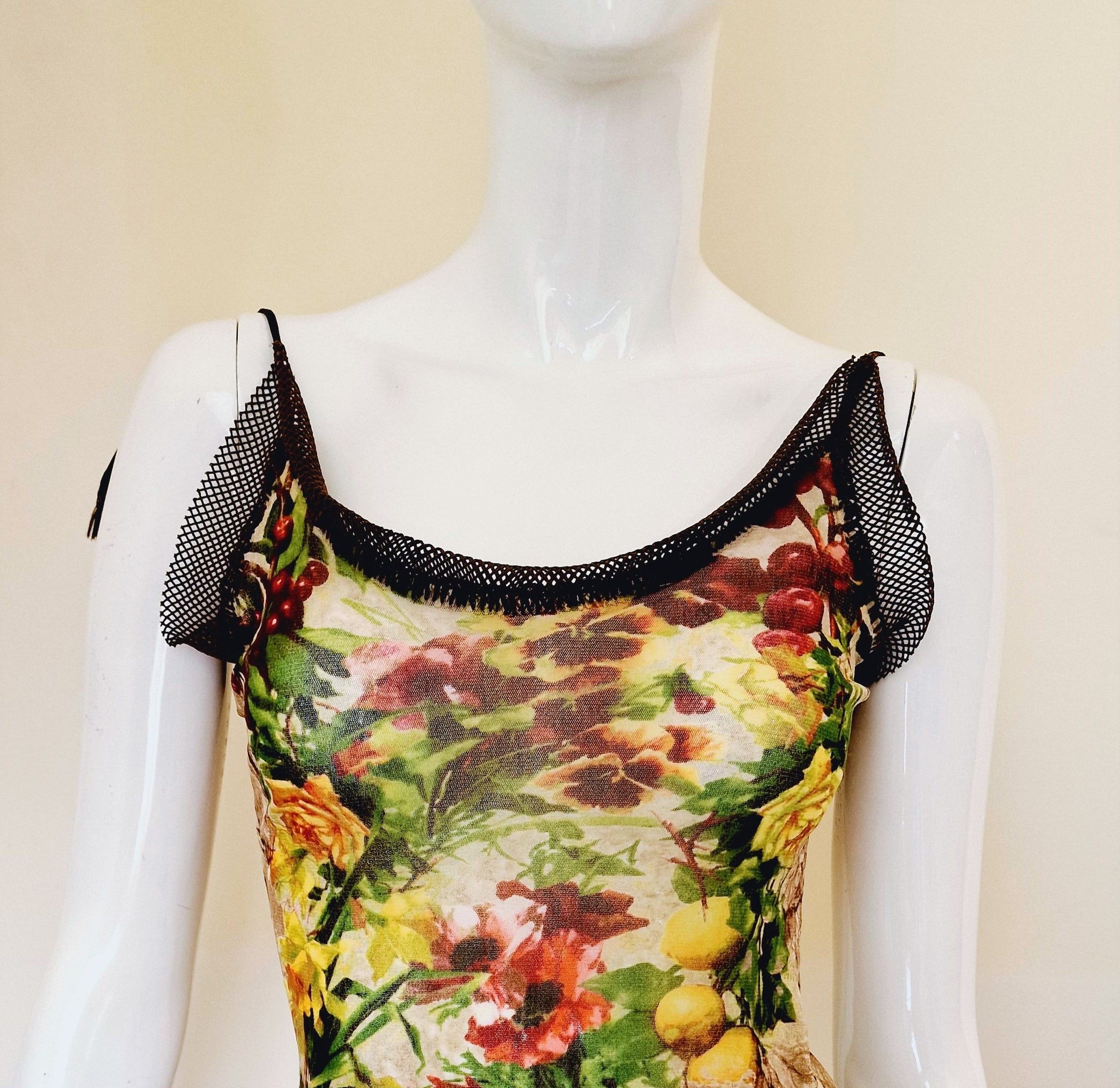 Jean Paul Gaultier Jean Paul Gaultier Floral Flower Mesh Cherry Top Tee T-shirt Size US M / EU 48-50 / 2 - 6 Thumbnail