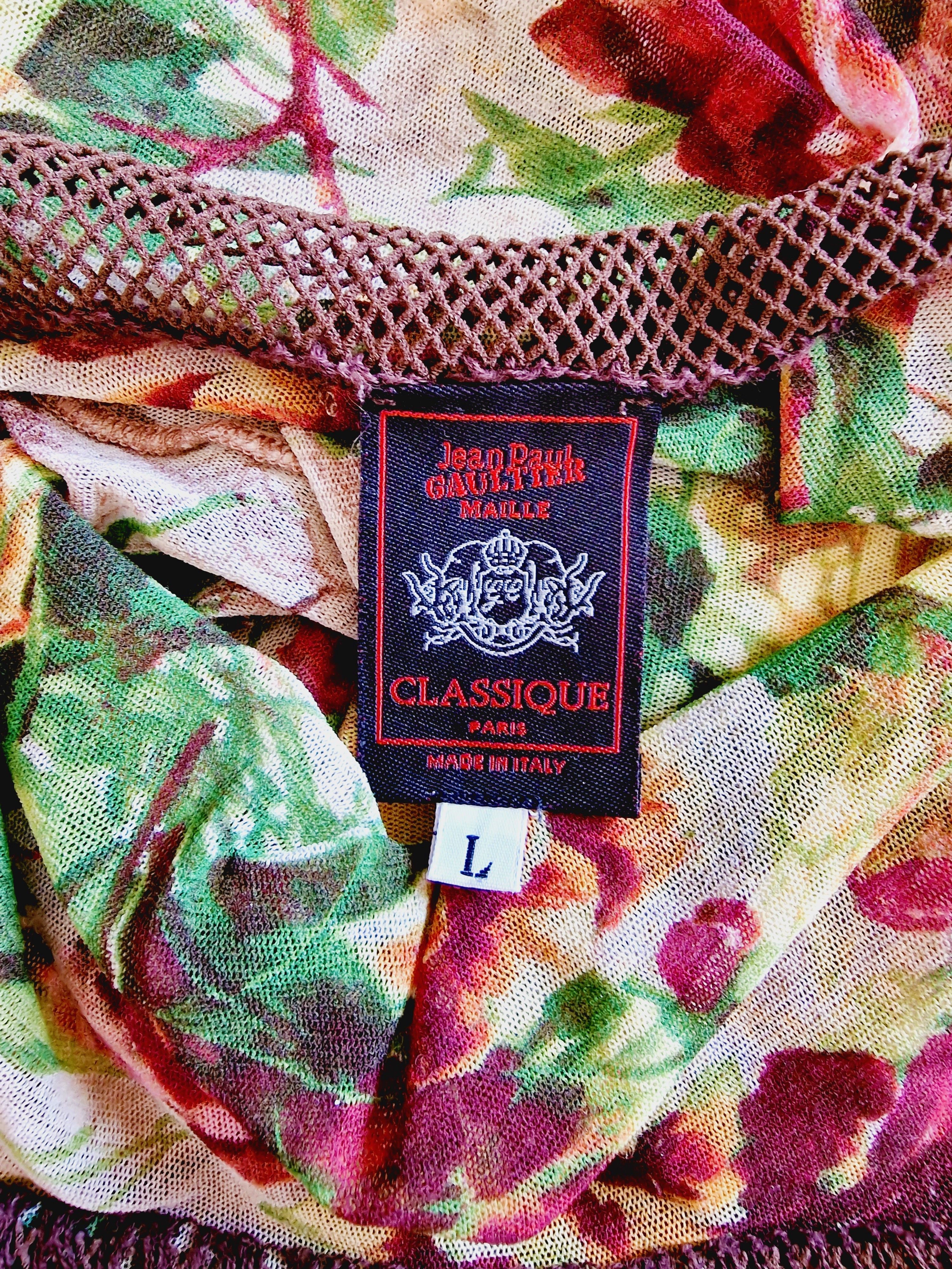Jean Paul Gaultier Jean Paul Gaultier Floral Flower Mesh Cherry Top Tee T-shirt Size US M / EU 48-50 / 2 - 12 Thumbnail