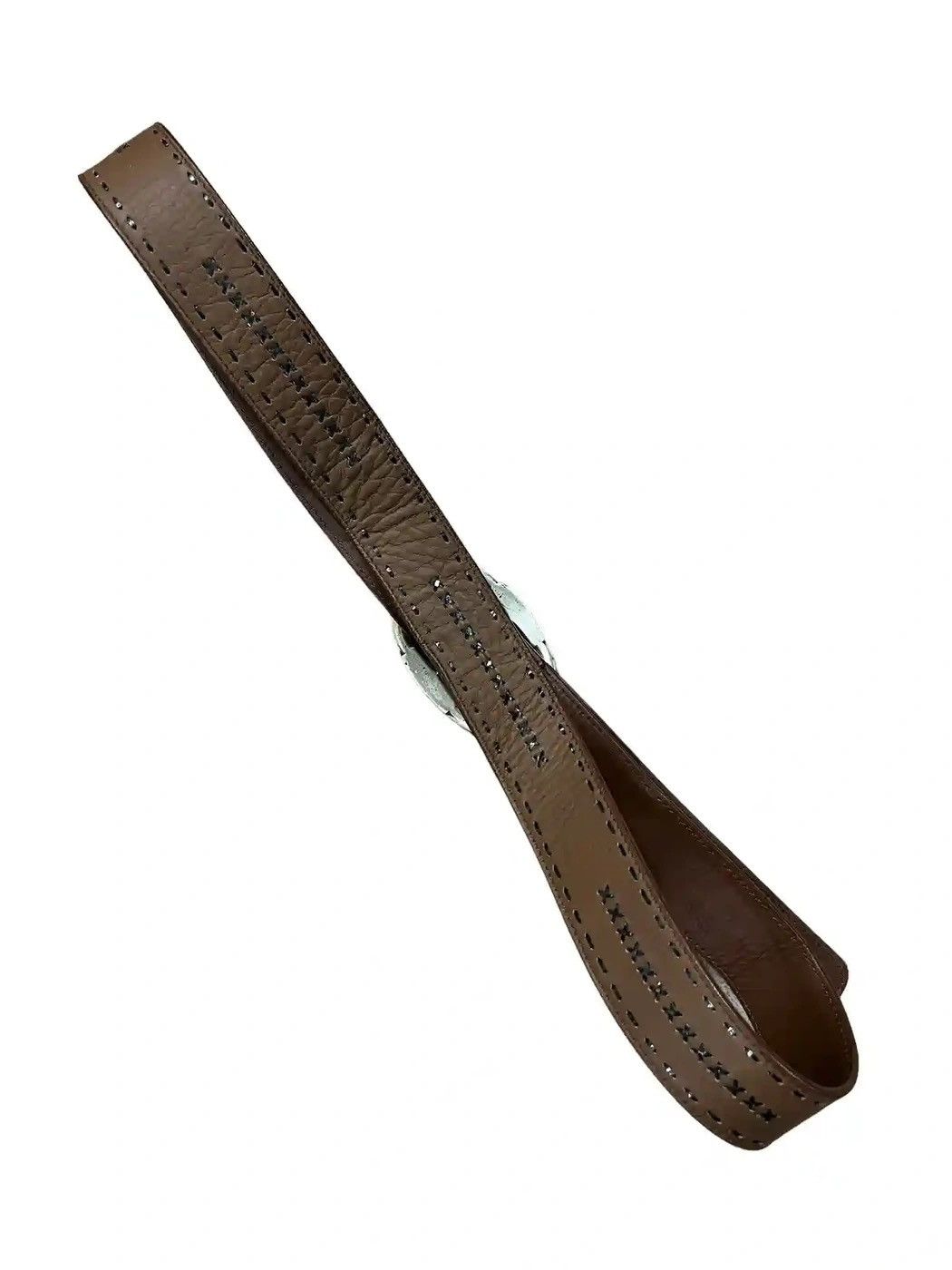 Bottega Veneta OG Bottega Veneta 🇮🇹 Intrecciato Calfskin Buckle Belt Size ONE SIZE - 4 Thumbnail