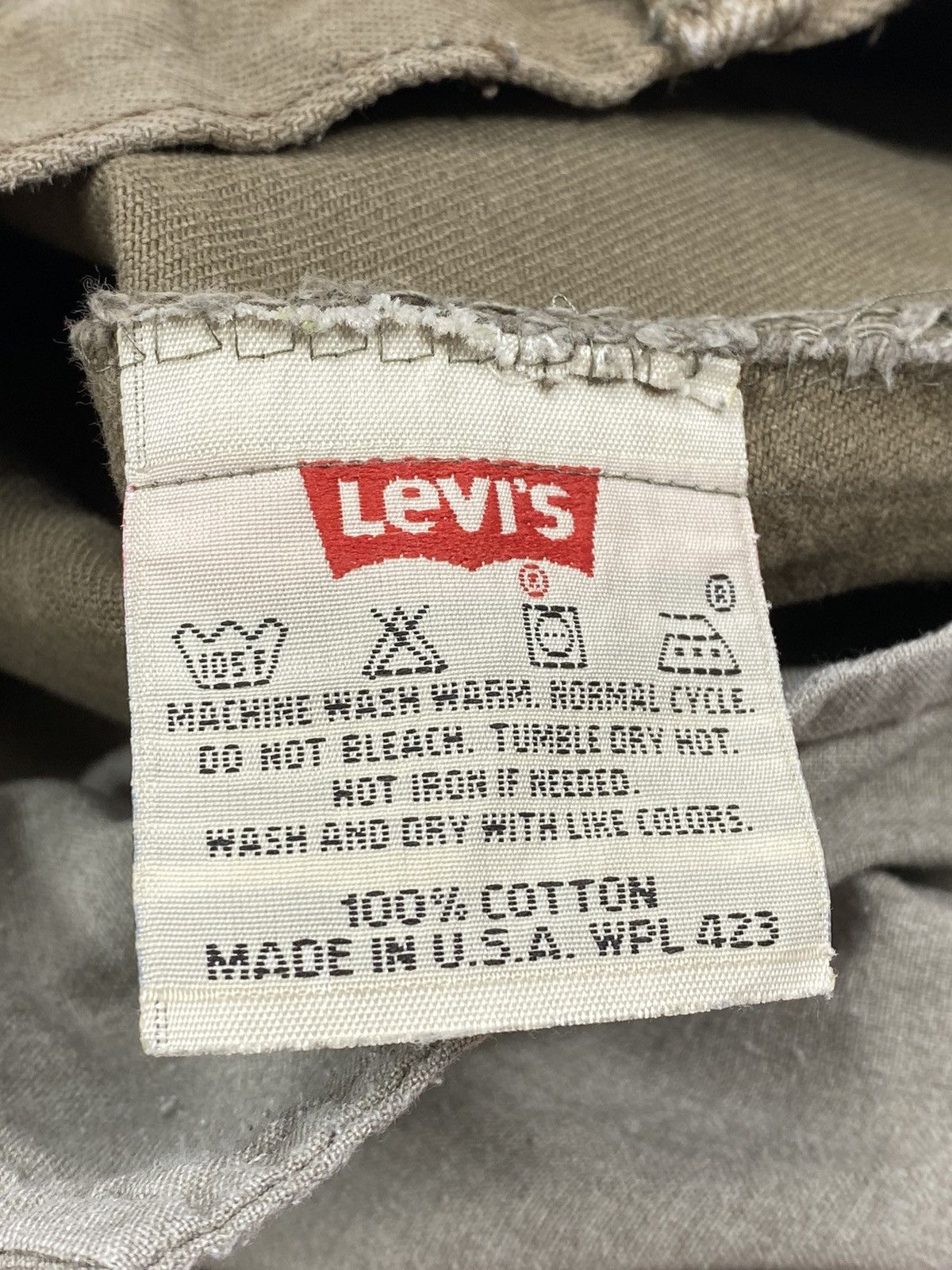 Levi's 🔥LASTDROP🔥Made In USA Greenish Brown Fade Distressed Pants Size US 33 - 6 Thumbnail