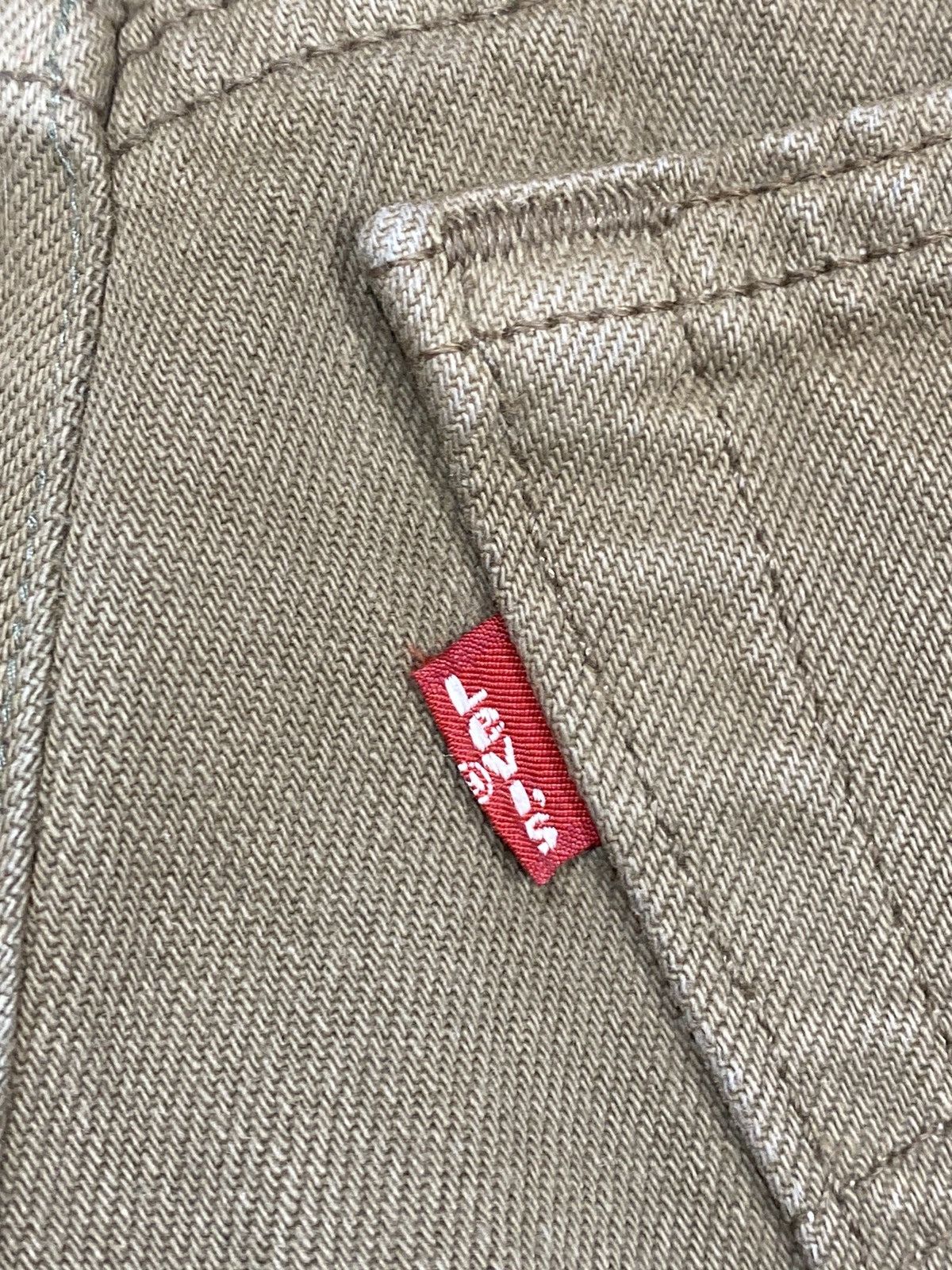 Levi's 🔥LASTDROP🔥Made In USA Greenish Brown Fade Distressed Pants Size US 33 - 12 Thumbnail