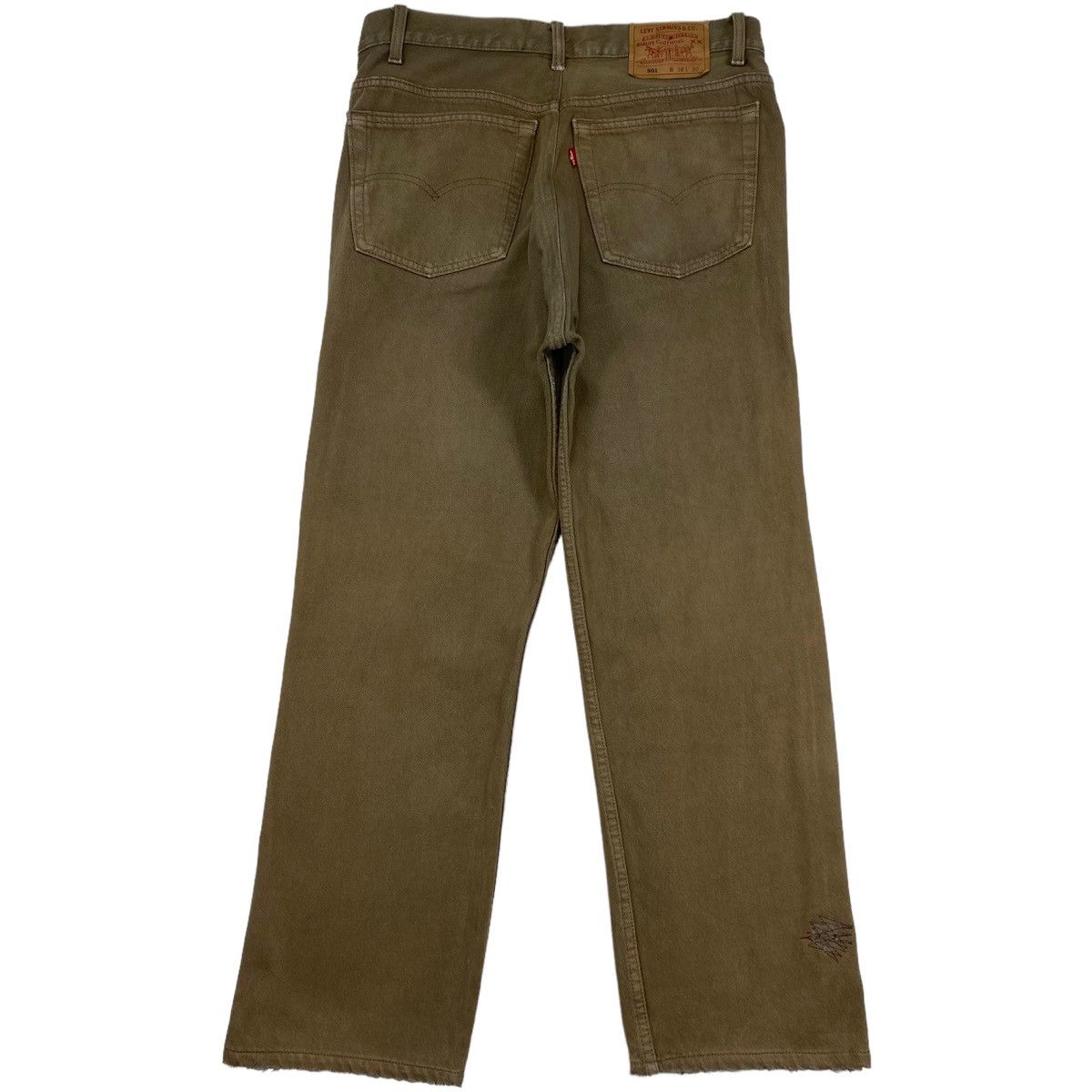 Levi's 🔥LASTDROP🔥Made In USA Greenish Brown Fade Distressed Pants Size US 33 - 2 Thumbnail