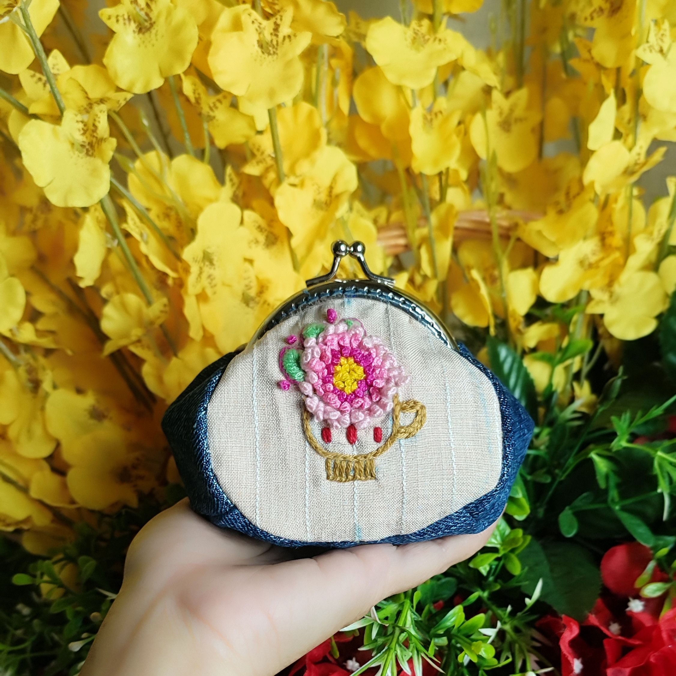 Purses coin embroidery hand made
