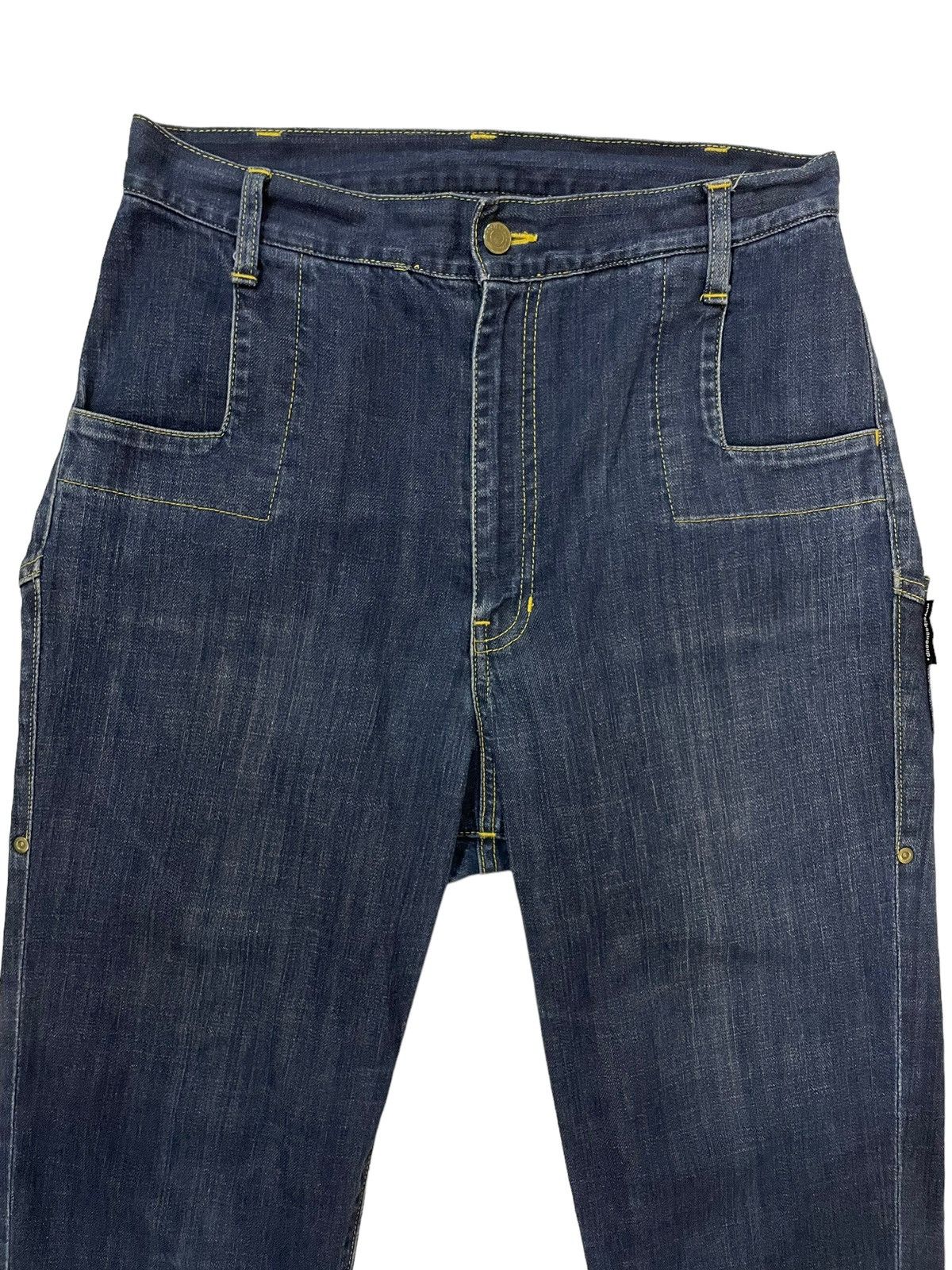 Issey Miyake × Tsumori Chisato × mercibeaucoup Vintage Issey Miyake Dropped Crotch Multi-Pocket Denim Size US 31 - 6 Thumbnail
