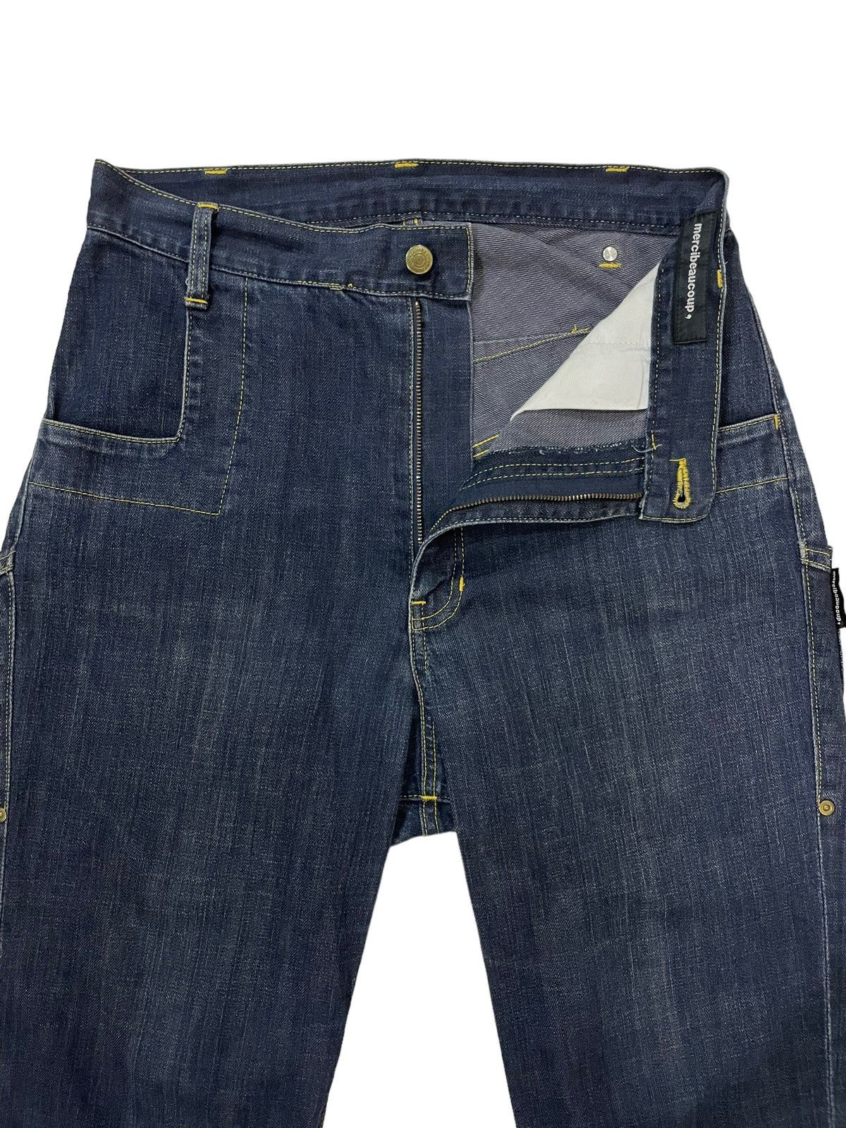 Issey Miyake × Tsumori Chisato × mercibeaucoup Vintage Issey Miyake Dropped Crotch Multi-Pocket Denim Size US 31 - 10 Thumbnail