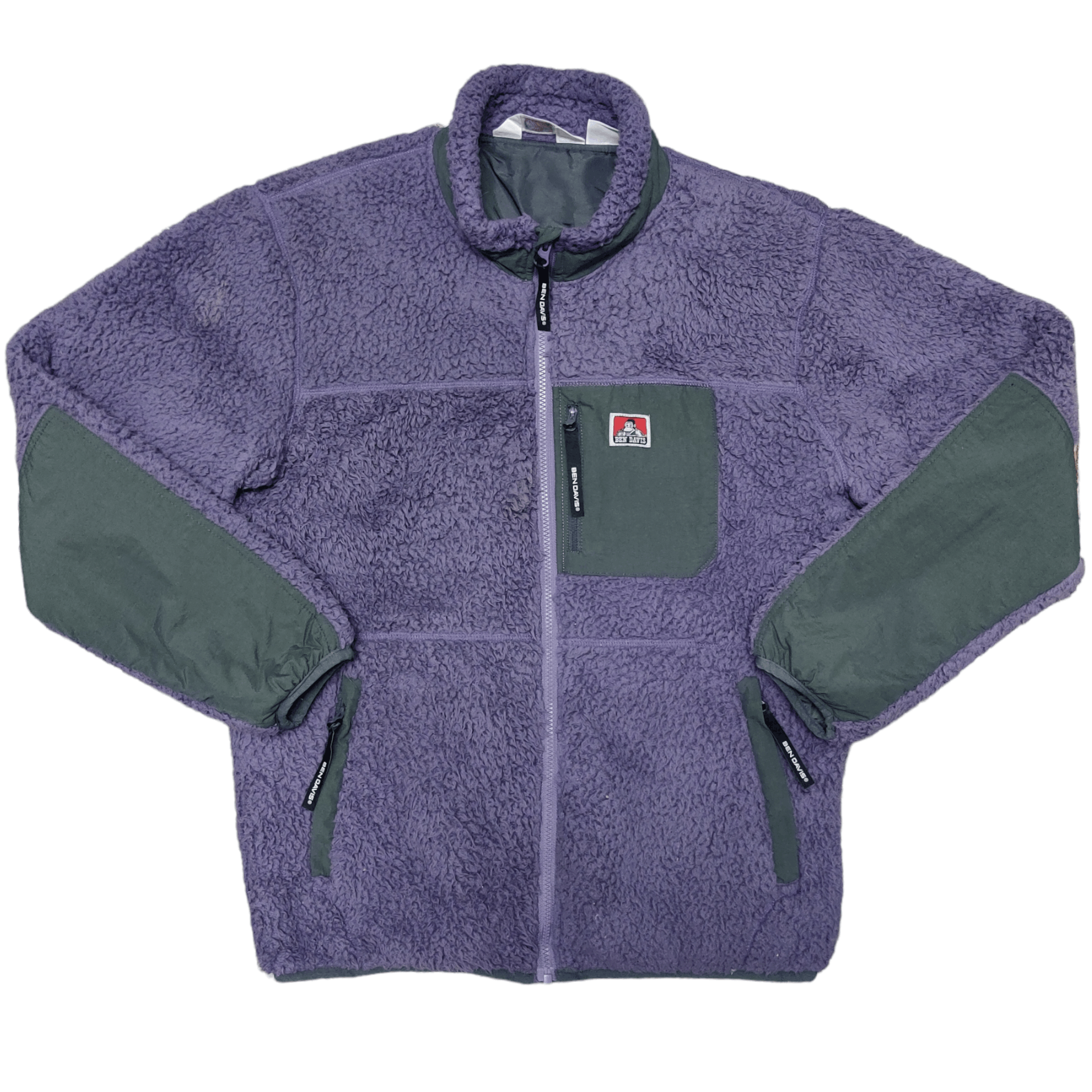image of Ben Davis Sherpa Fleece Jacket Deep Pile in Purple, Men's (Size Large)