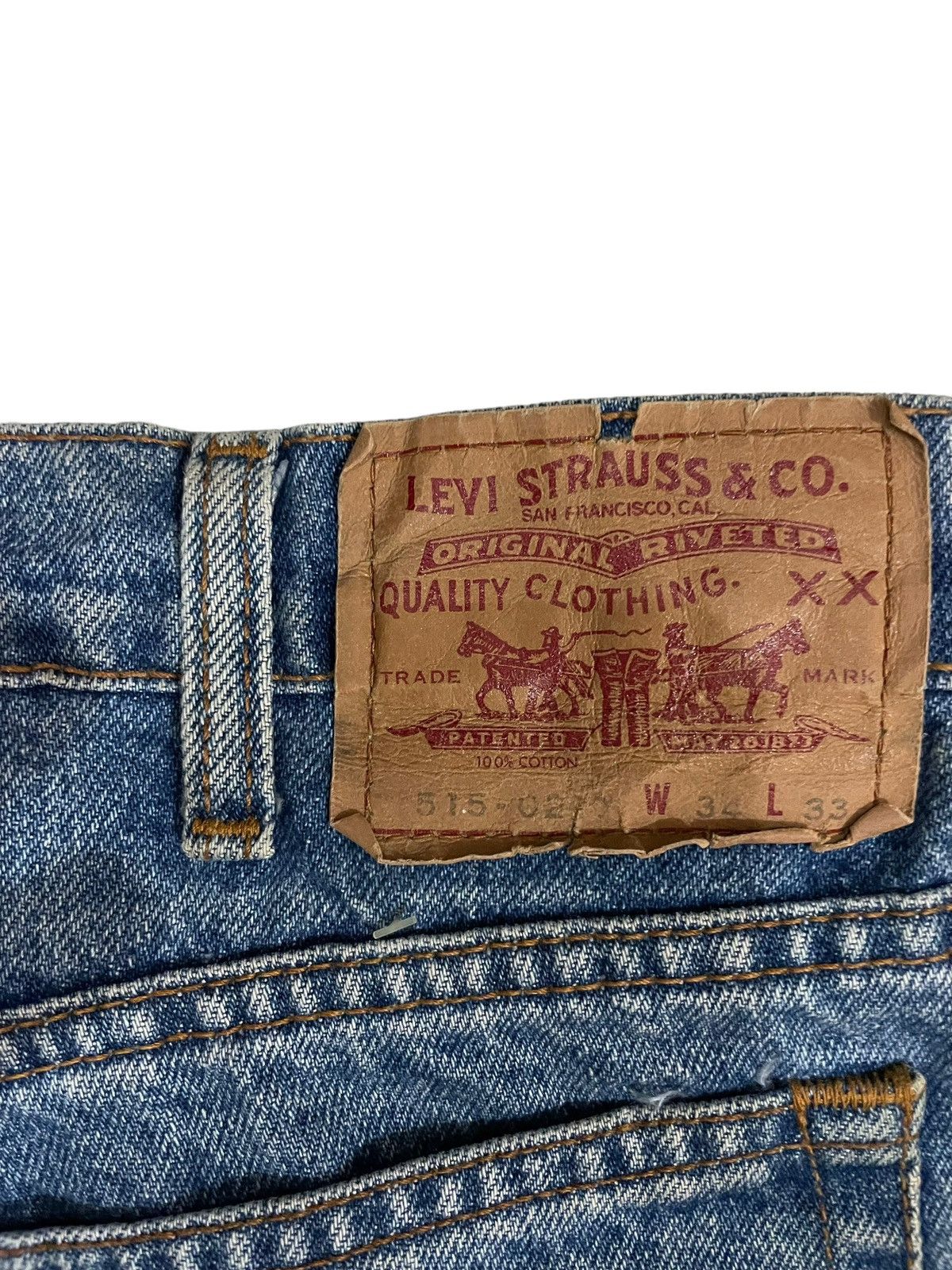 Levi's × Vintage Vintage Levis Lot 515-02 Regular Fit Denime Size US 34 / EU 50 - 14 Thumbnail
