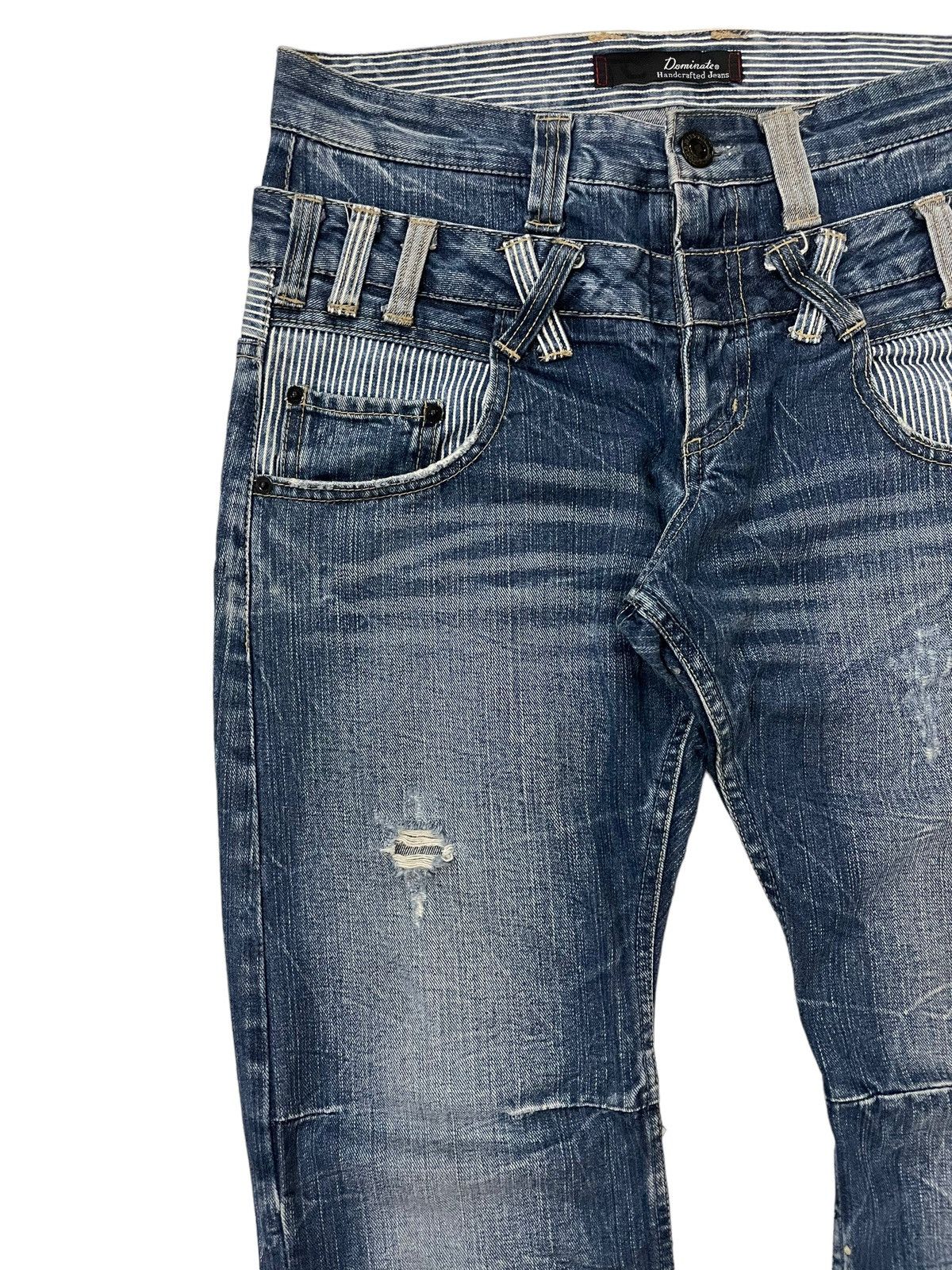 14th Addiction × Japanese Brand Y2k Japanese Dominate Double Waist Faded Grunge Punk Jeans Size US 32 / EU 48 - 6 Thumbnail