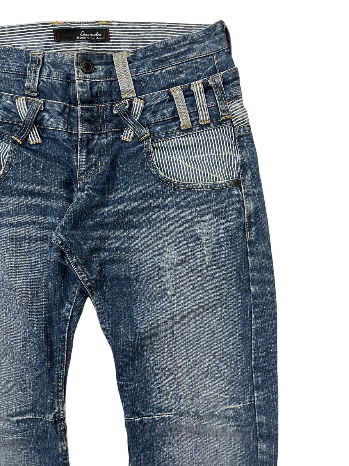 14th Addiction × Japanese Brand Y2k Japanese Dominate Double Waist Faded Grunge Punk Jeans Size US 32 / EU 48 - 7 Thumbnail