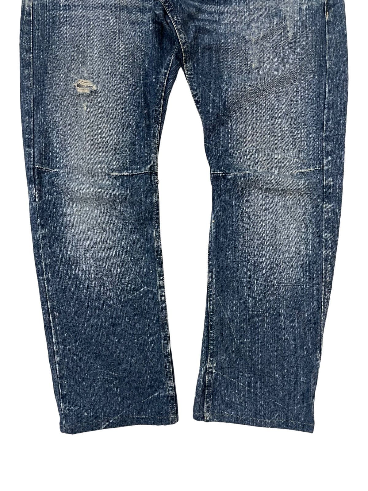 14th Addiction × Japanese Brand Y2k Japanese Dominate Double Waist Faded Grunge Punk Jeans Size US 32 / EU 48 - 5 Thumbnail