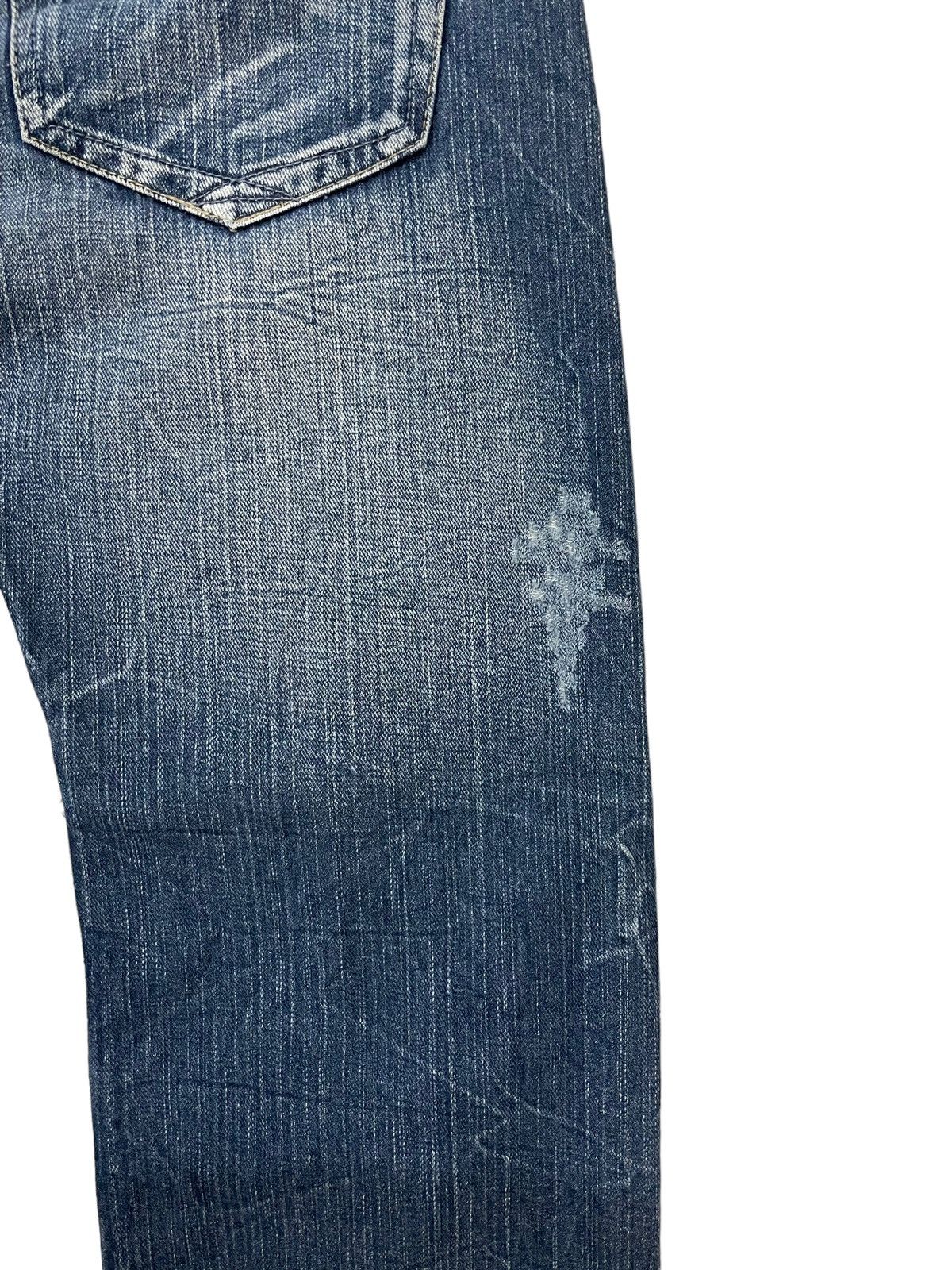 14th Addiction × Japanese Brand Y2k Japanese Dominate Double Waist Faded Grunge Punk Jeans Size US 32 / EU 48 - 13 Thumbnail