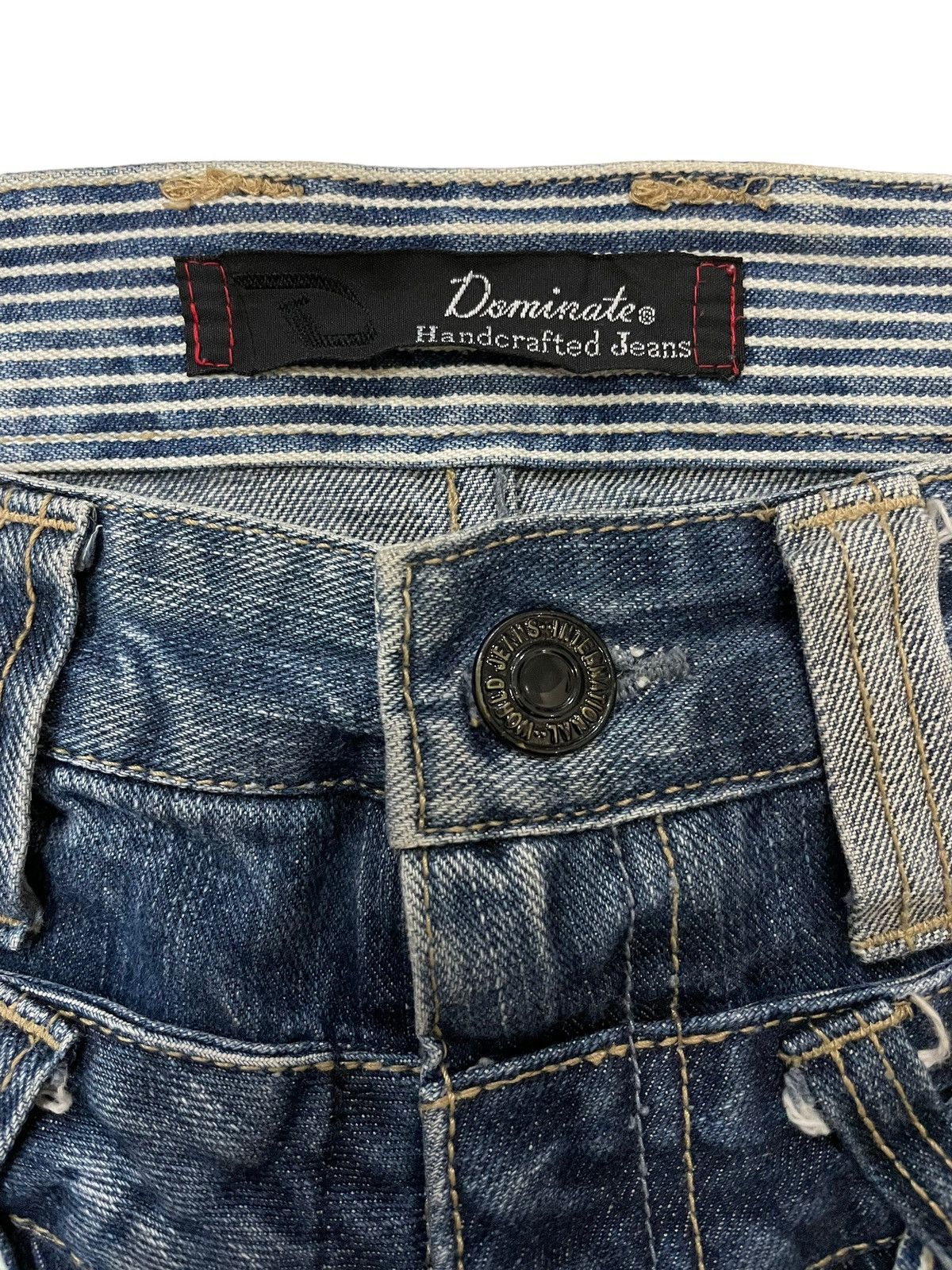 14th Addiction × Japanese Brand Y2k Japanese Dominate Double Waist Faded Grunge Punk Jeans Size US 32 / EU 48 - 8 Thumbnail
