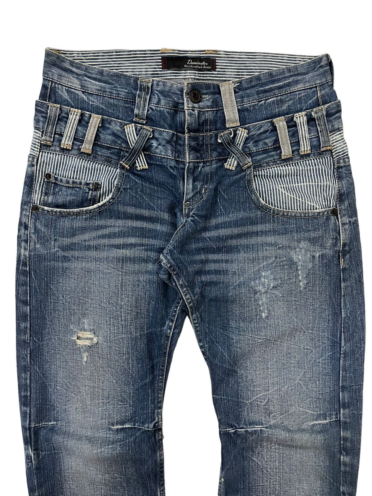 14th Addiction × Japanese Brand Y2k Japanese Dominate Double Waist Faded Grunge Punk Jeans Size US 32 / EU 48 - 4 Thumbnail