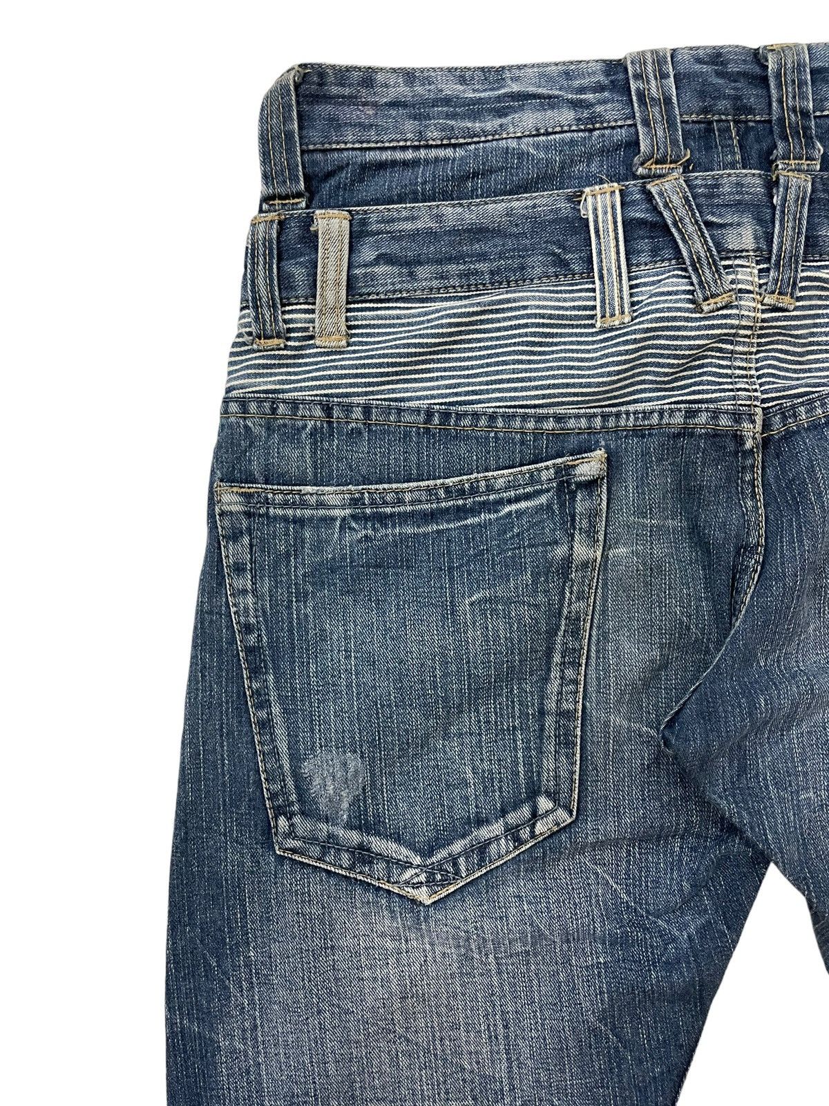 14th Addiction × Japanese Brand Y2k Japanese Dominate Double Waist Faded Grunge Punk Jeans Size US 32 / EU 48 - 12 Thumbnail