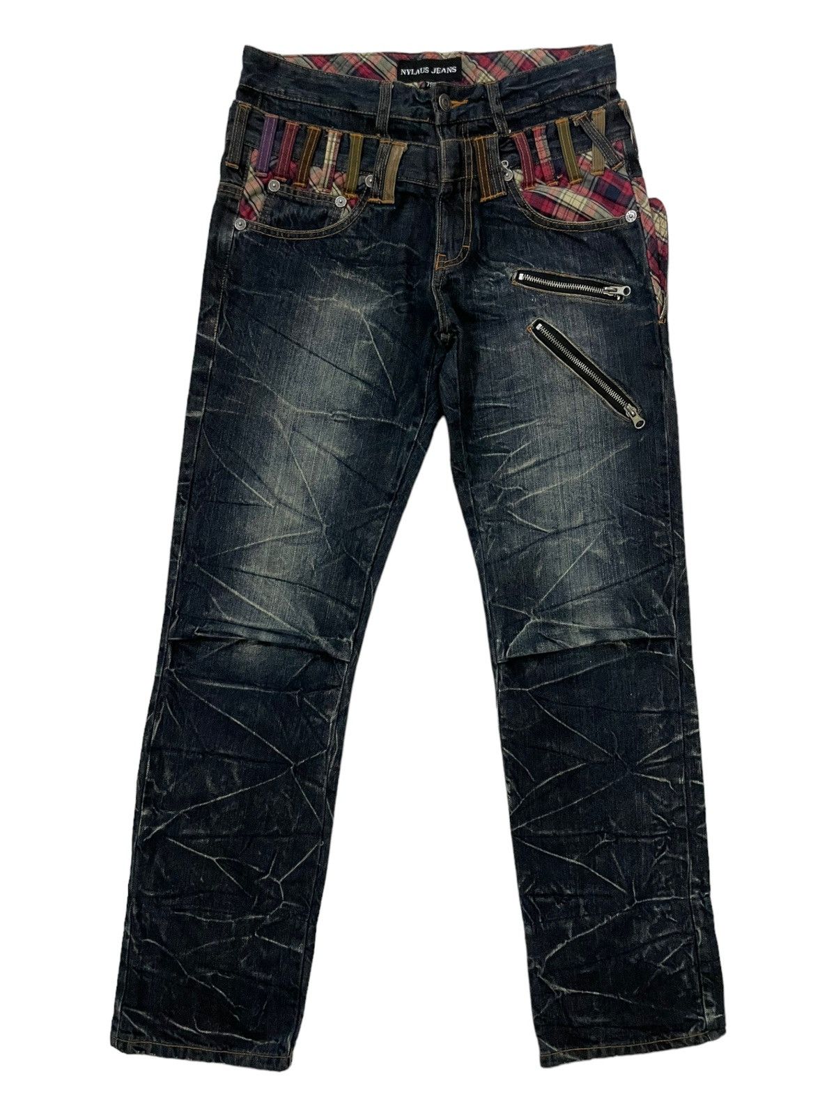 Japanese Brand × Seditionaries × semanticdesign Y2k Nylaus Japanese Double Waist Whisker Faded Punk Jeans Size US 30 / EU 46 - 1 Thumbnail