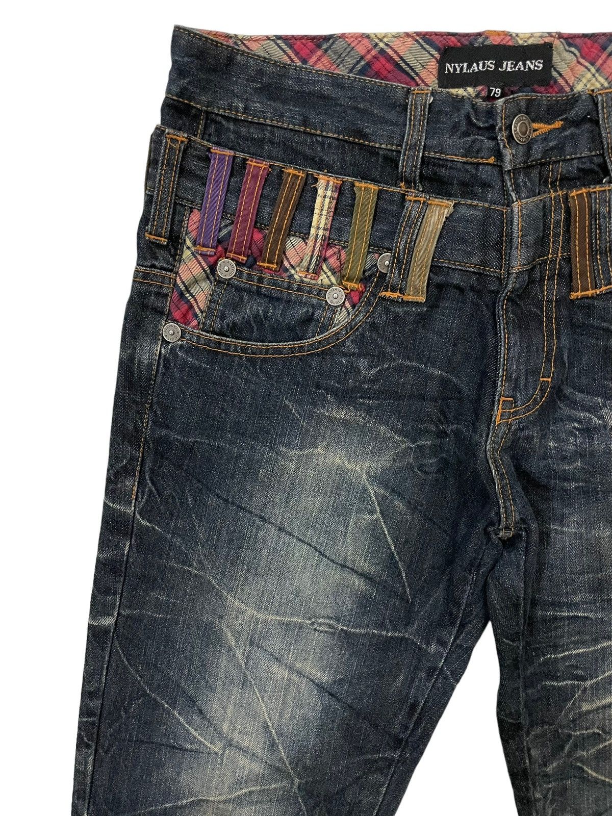 Japanese Brand × Seditionaries × semanticdesign Y2k Nylaus Japanese Double Waist Whisker Faded Punk Jeans Size US 30 / EU 46 - 8 Thumbnail