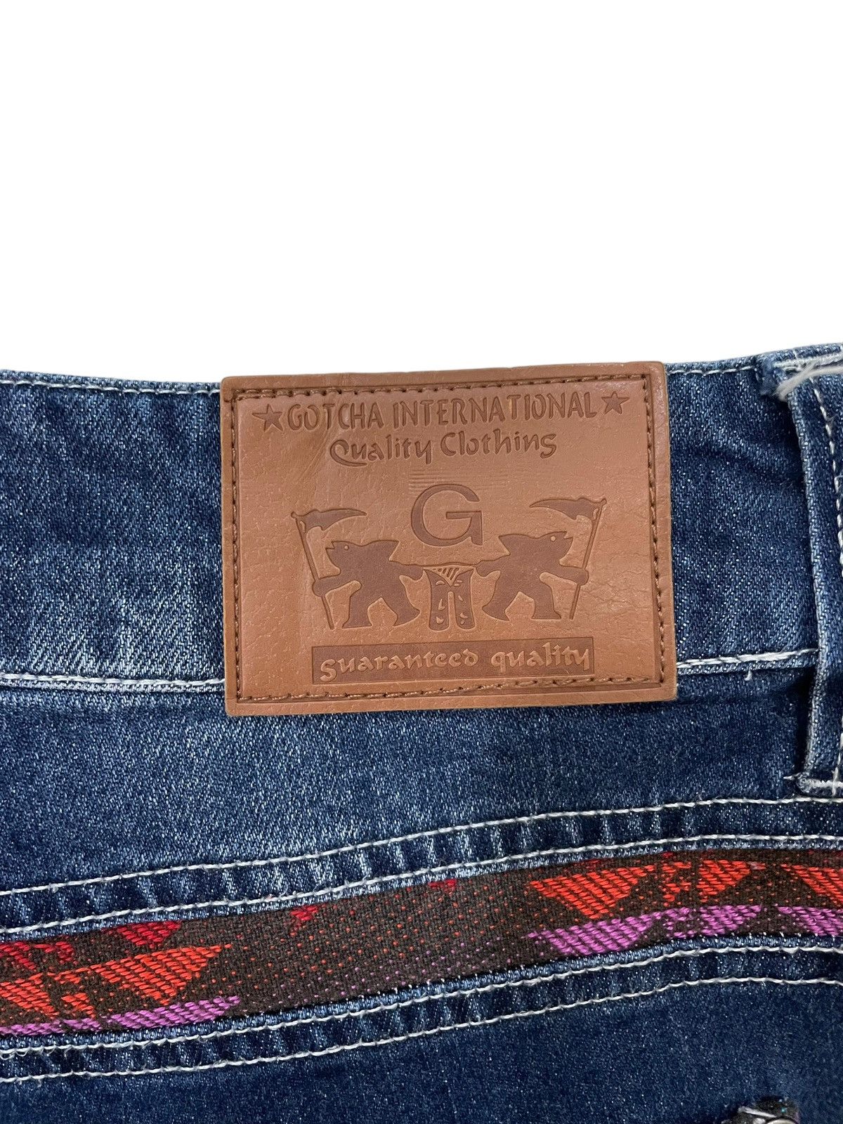 Gotcha × Seditionaries Y2k Vtg Gotcha Distressed Faded Patchwork Stretch Jeans Size US 35 - 7 Thumbnail