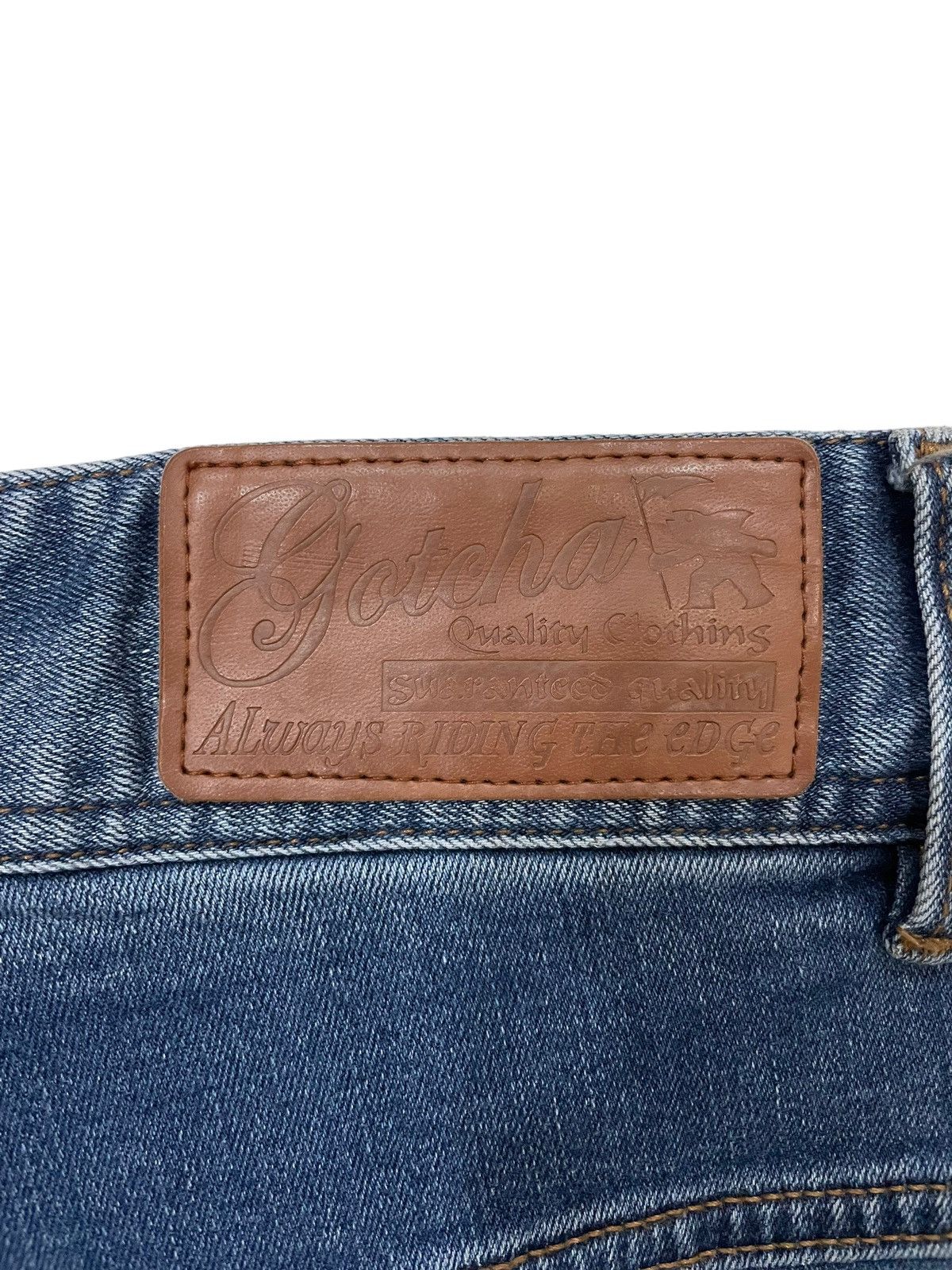 Gotcha × Seditionaries Y2k Vtg Gotcha Distressed Faded Patchwork Stretch Jeans Size US 34 / EU 50 - 7 Thumbnail