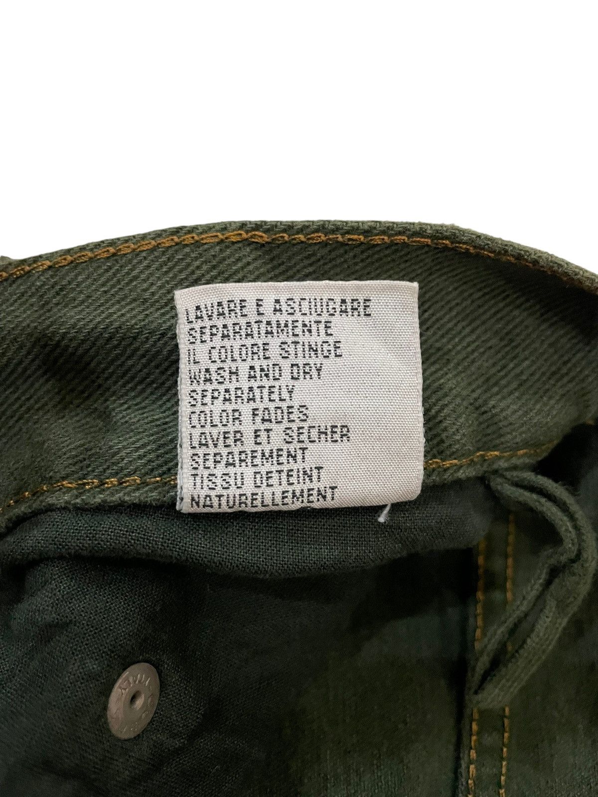 Katharine Hamnett London 90s Vtg Katharine Hamnett Camo Baumwolle Faded Button Jeans Size US 32 / EU 48 - 13 Thumbnail