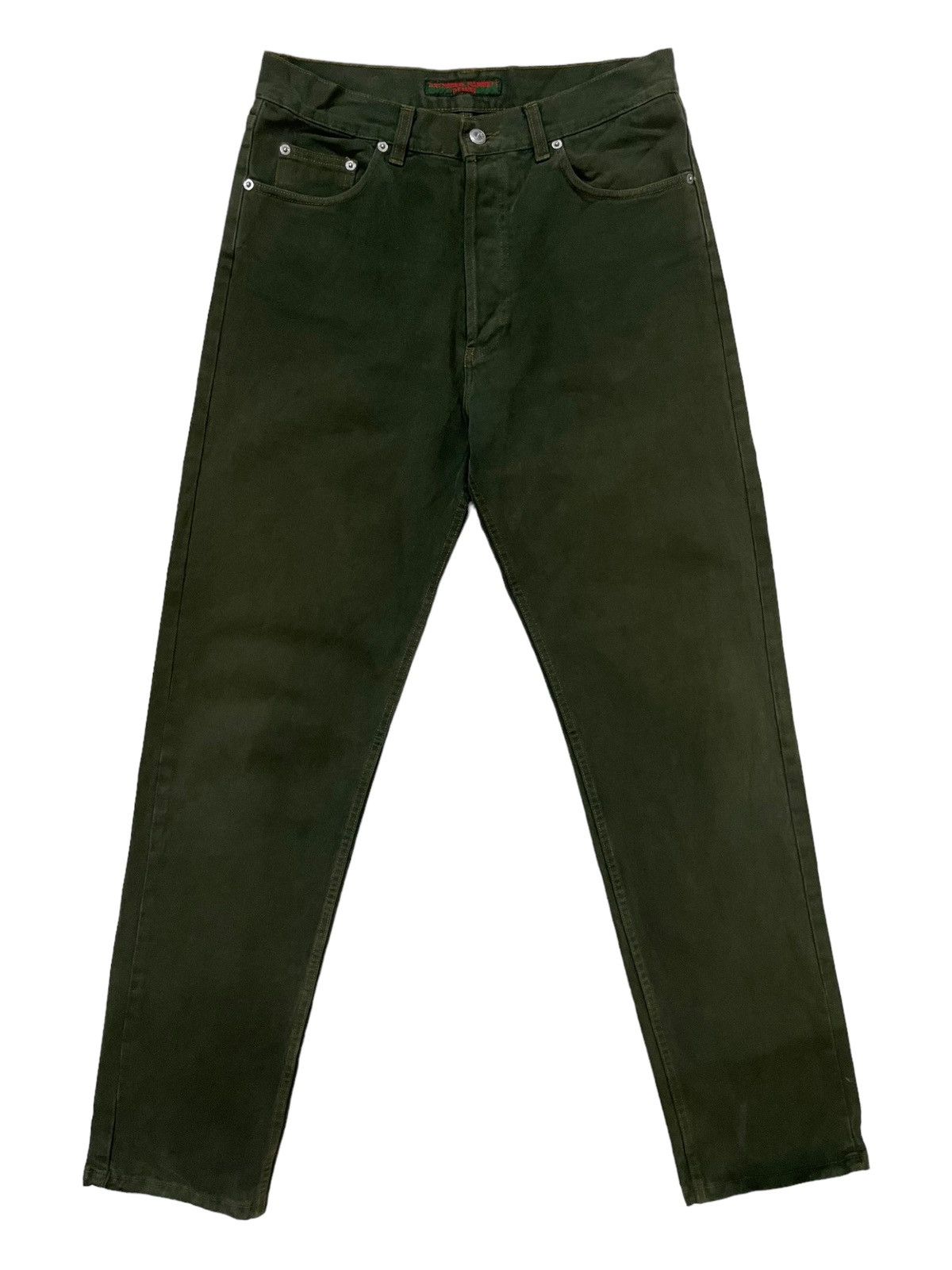 90s Vtg Katharine Hamnett Camo Baumwolle Faded Button Jeans