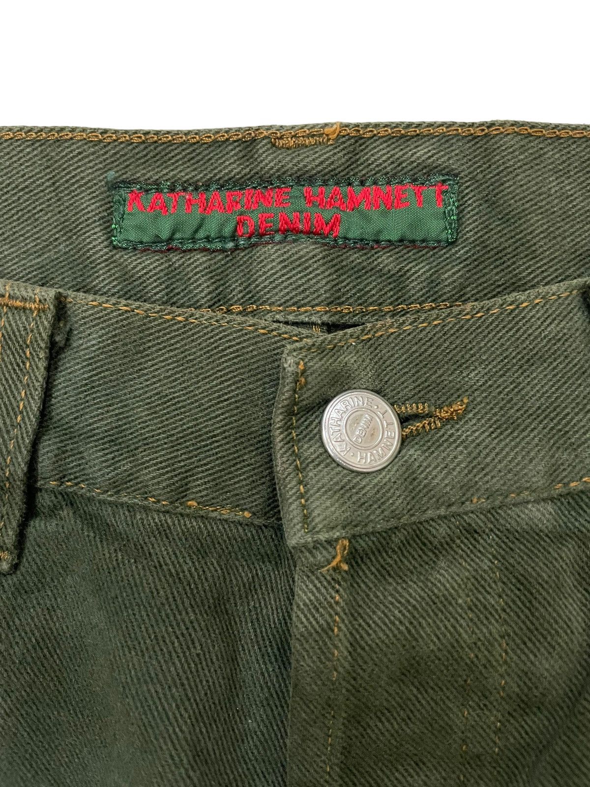 Katharine Hamnett London 90s Vtg Katharine Hamnett Camo Baumwolle Faded Button Jeans Size US 32 / EU 48 - 6 Thumbnail