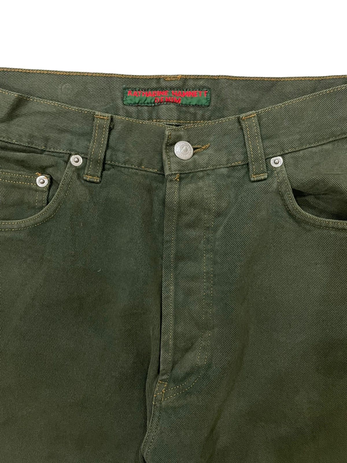 Katharine Hamnett London 90s Vtg Katharine Hamnett Camo Baumwolle Faded Button Jeans Size US 32 / EU 48 - 5 Thumbnail