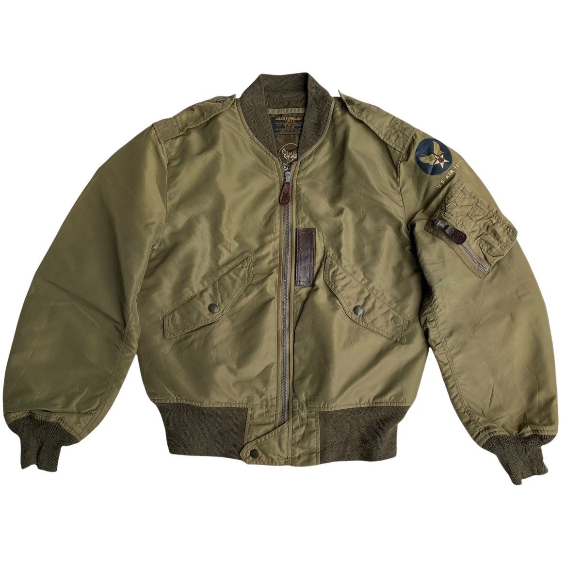 image of Buzz Ricksons L-2 Bomber Jacket in Green, Men's (Size Small)